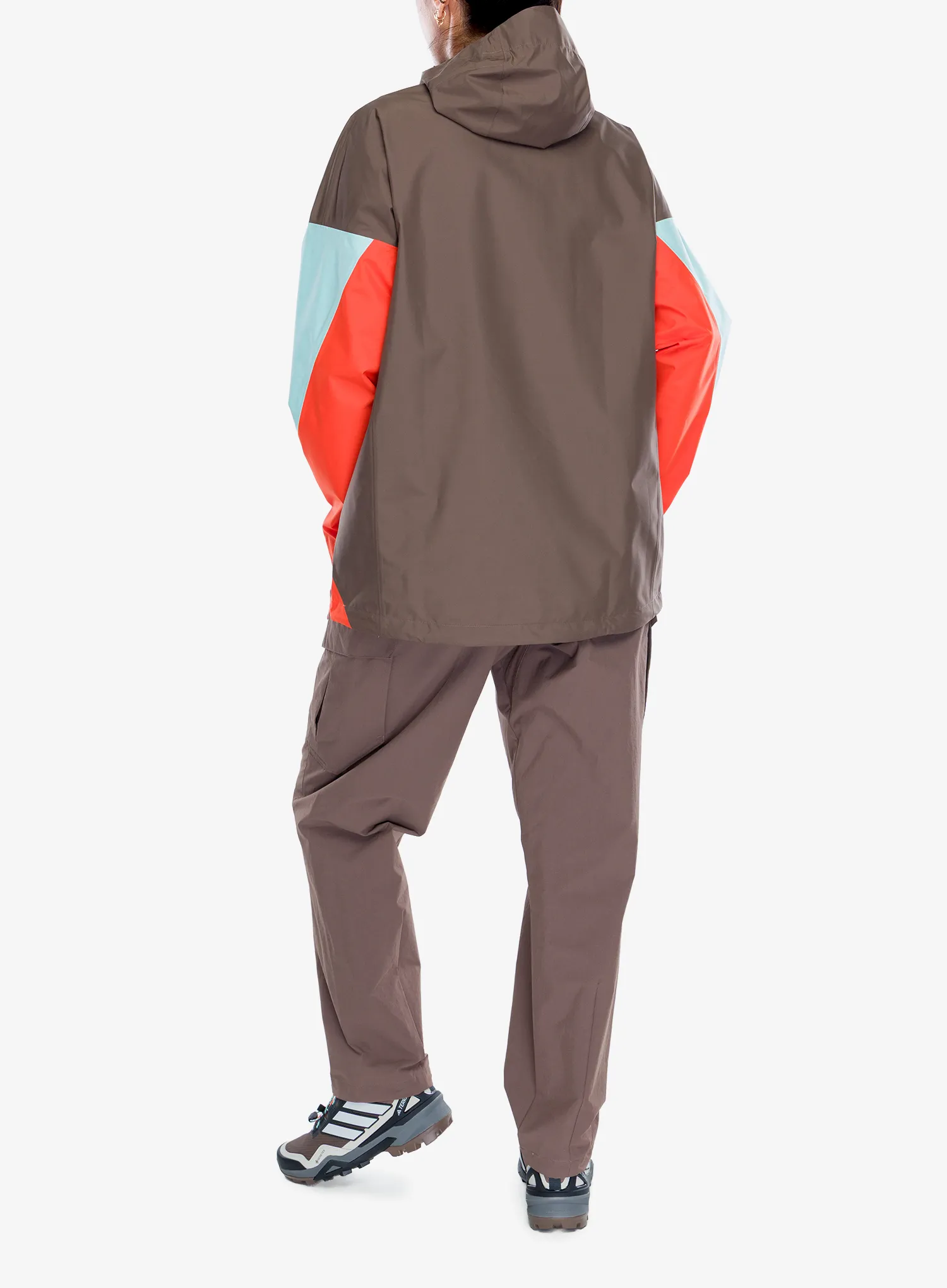 Dámský anorak adidas TERREX Xploric 2.5L Climaproof Anorak - ear stra/fl aqua/semi imp oran