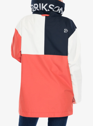 Dámský anorak Didriksons Thyra Jacket 3 - brique red/dark blue/white