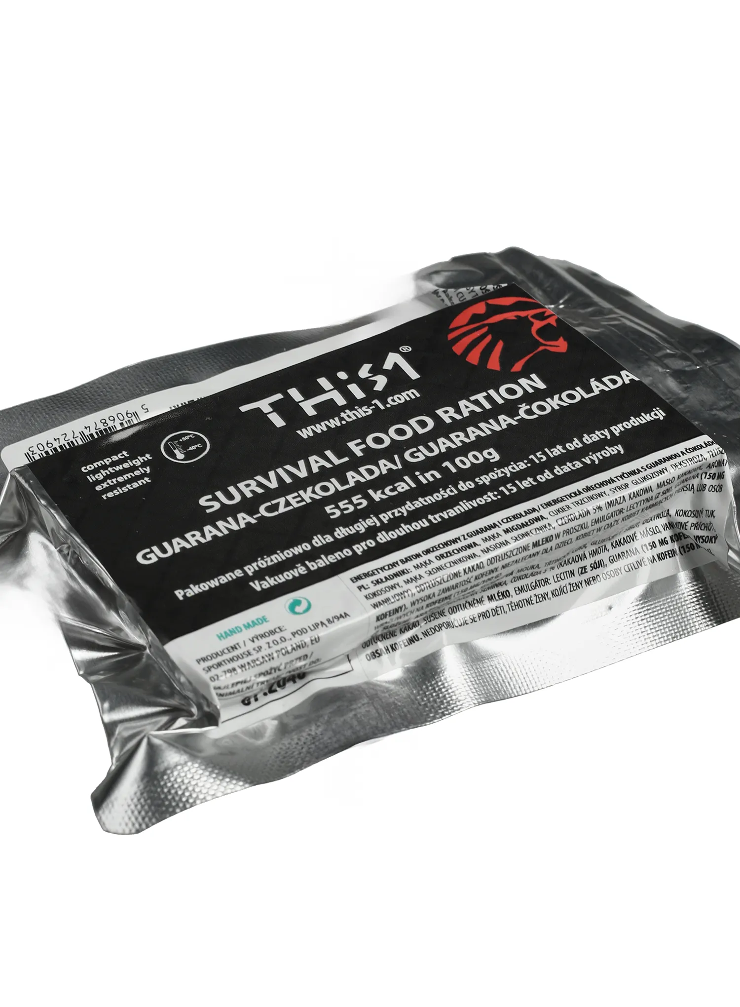 Energetická tyčinka This-1 Survival Bar - nuts/guarana/chocolate