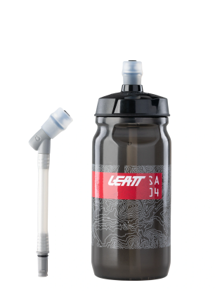 Cyklo láhev Leatt Bottle SteadySip Convertible 600 ml - smoke