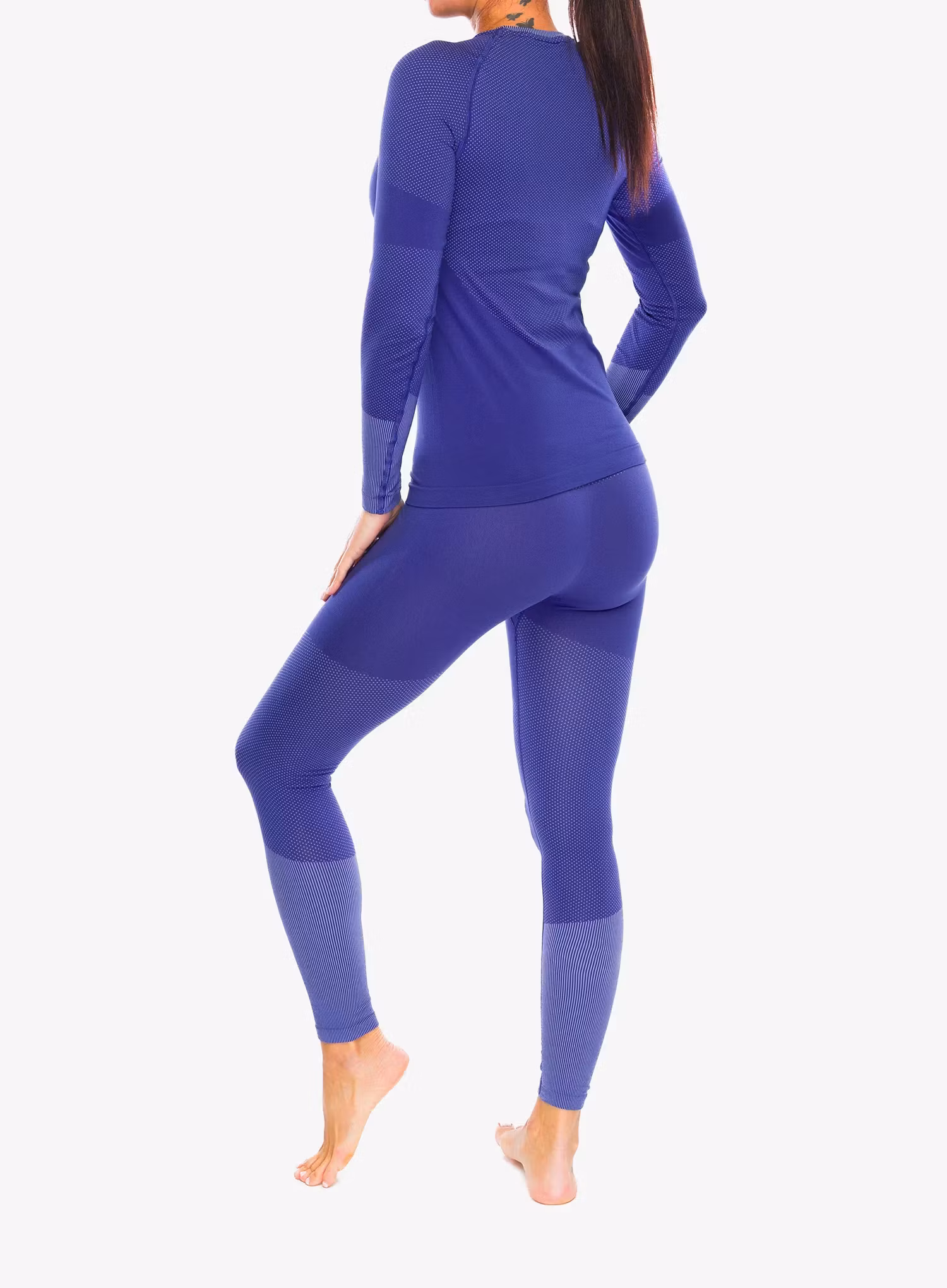 Dámské termoprádlo Odlo Fundamentals Performance Warm Set Long – skipper blue
