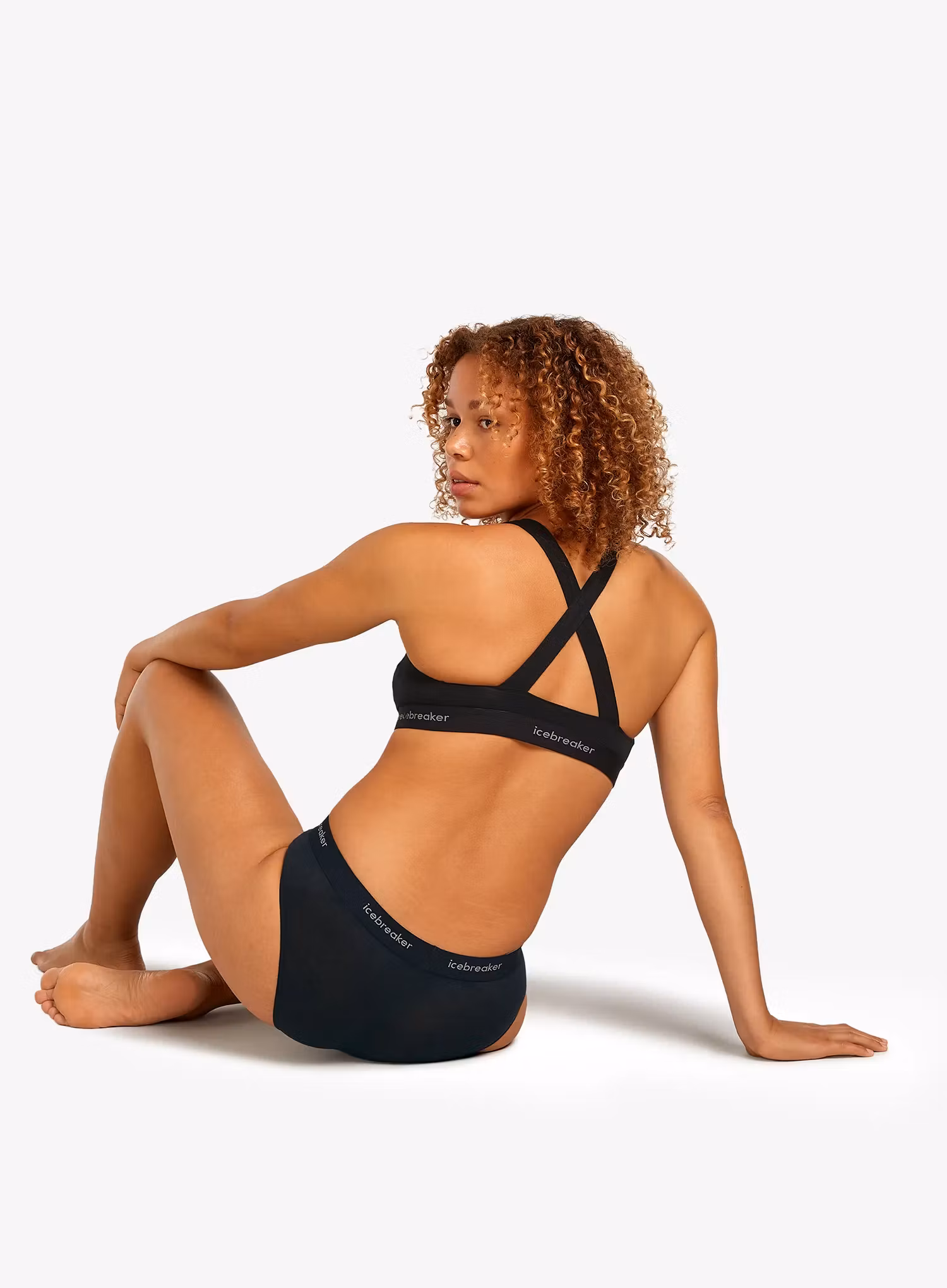 Sportovní podprsenka Icebreaker Merino 125 Cool-Lite Sprite Racerback Bra - black