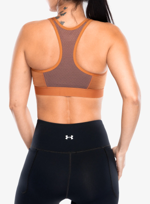 Sportovní podprsenka Icebreaker Merino 125 ZoneKnit Racerback Bra - dusty clay/carob/cb