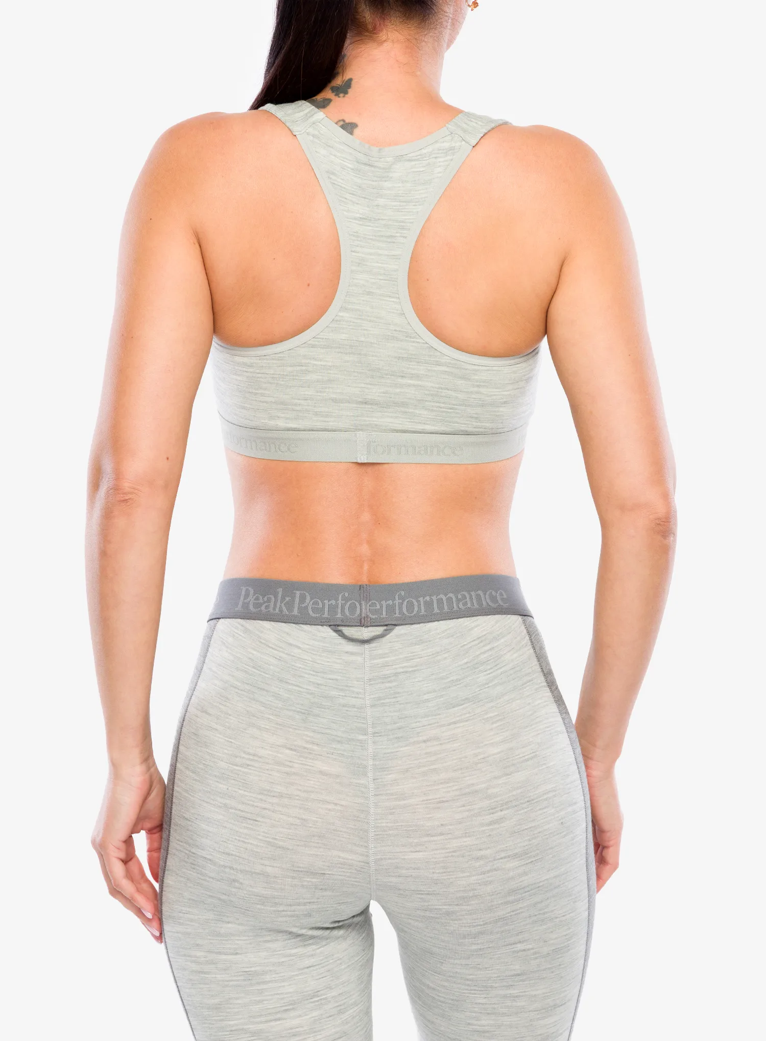 Sportovní podprsenka Peak Performance Magic Top Wool-blend Baselayer - med grey melange
