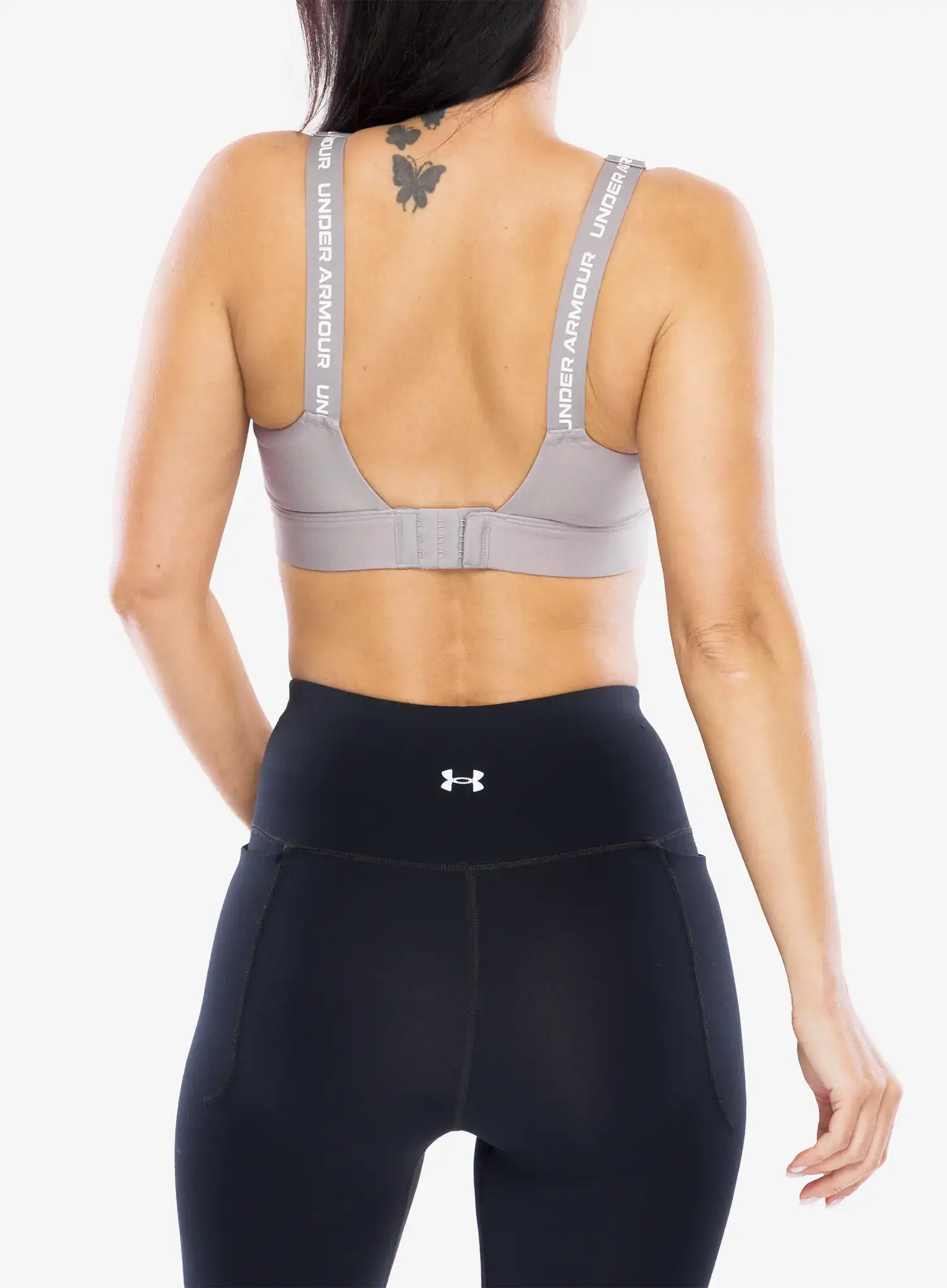 Sportovní podprsenka Under Armour Infinity 2.0 High Sports Bra - tetra gray/white