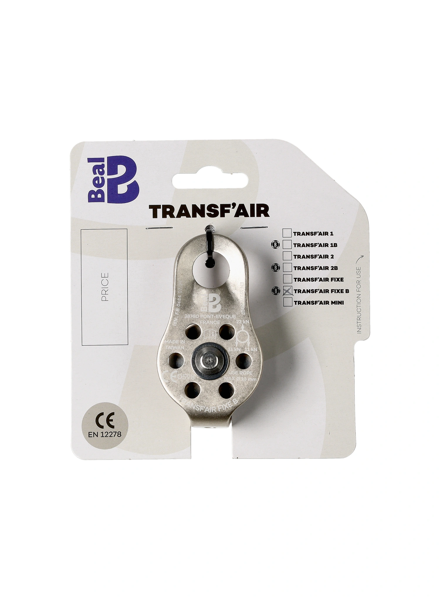 Kladka Beal Transf'Air Fixe B - stone