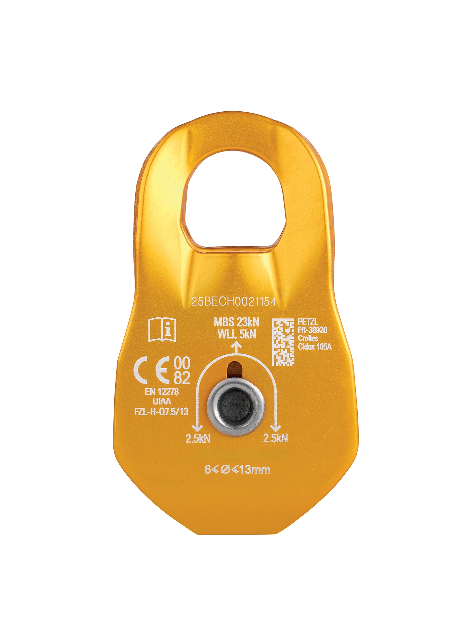Kladka Petzl Fixe - yellow/yellow
