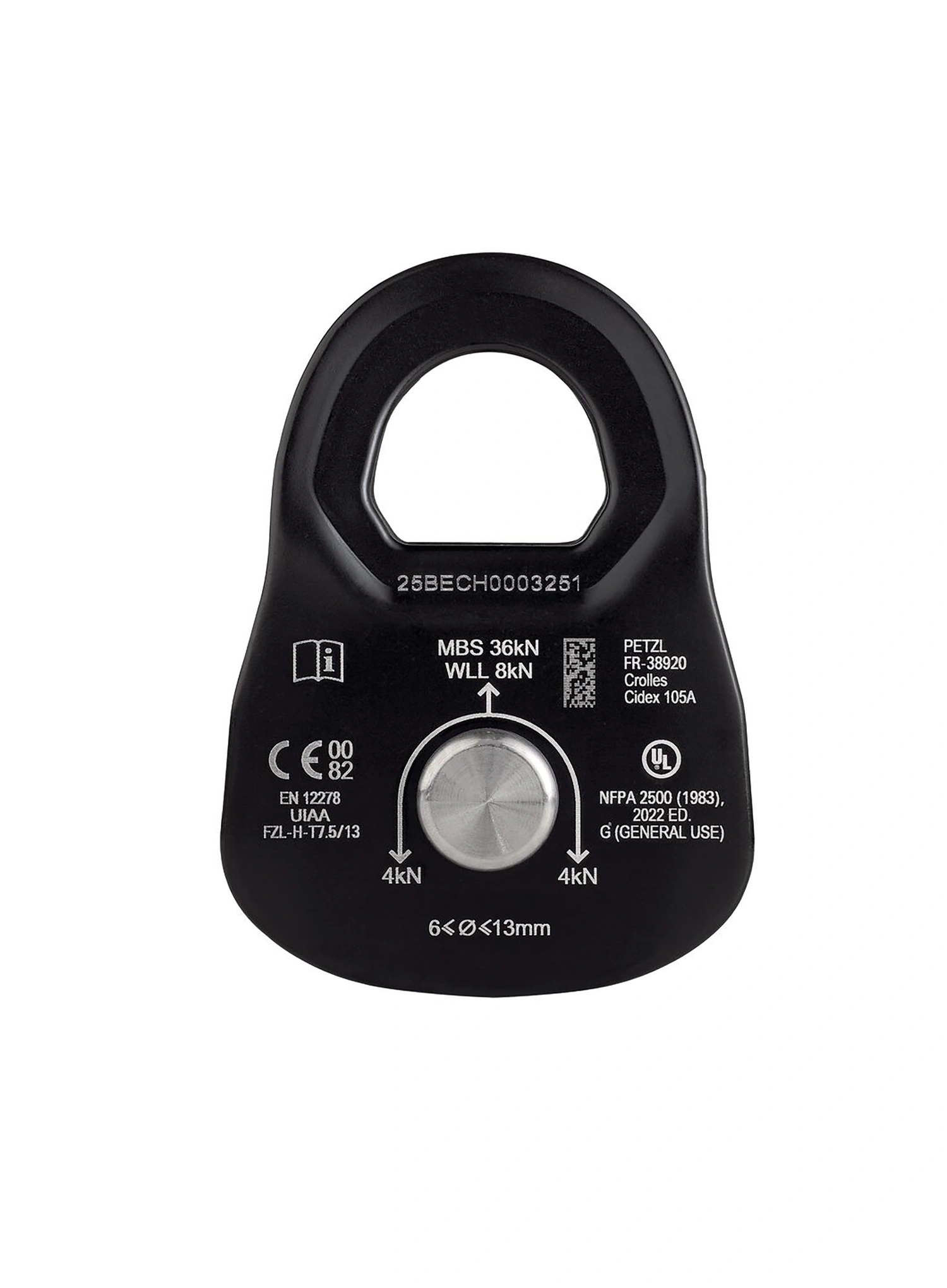 Kladka Petzl Rescue M - black 
