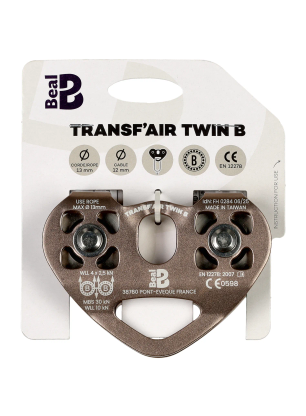 Dvojitá kladka Beal Transf'Air Twin B - stone