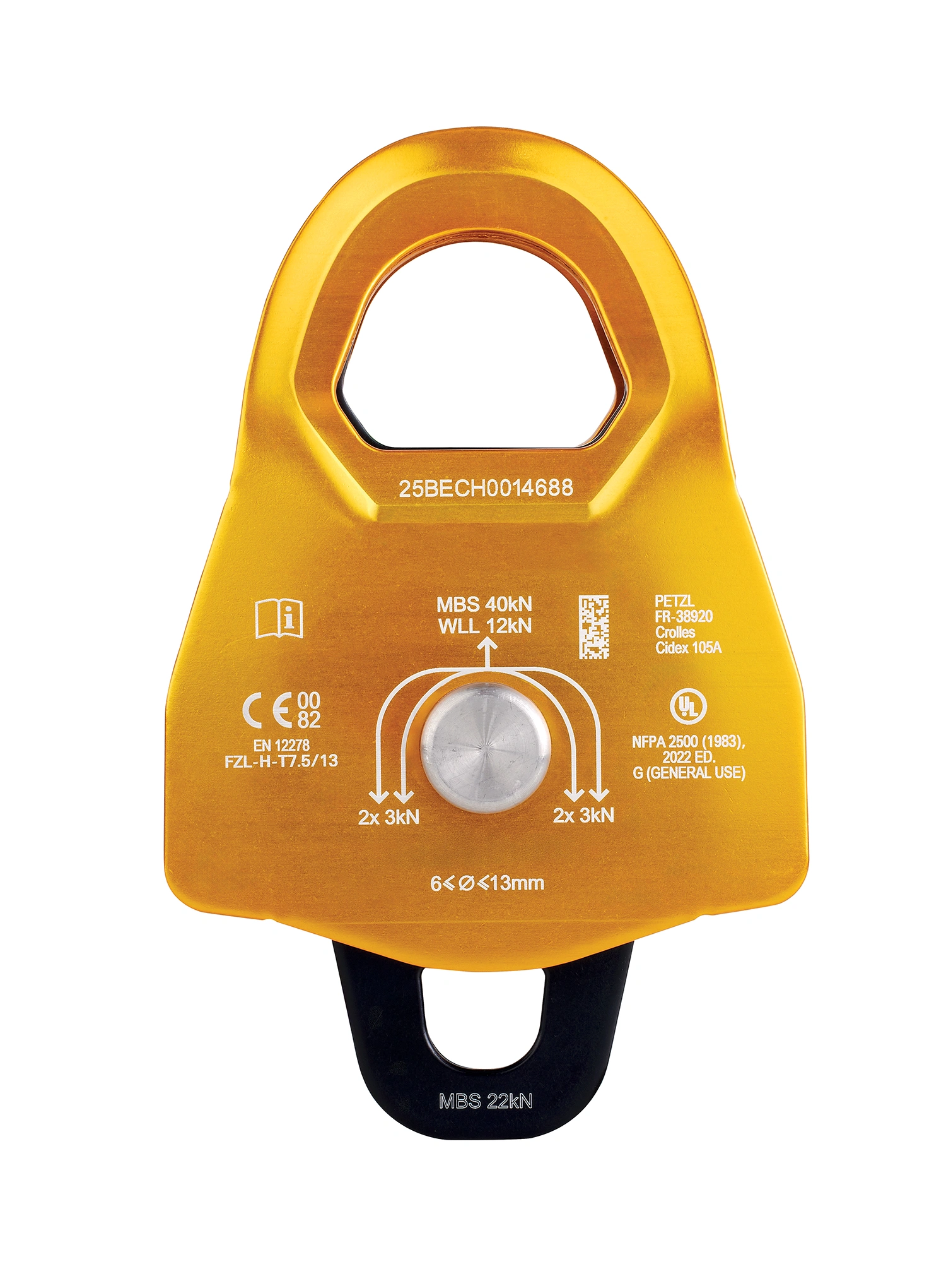 Dvojitá kladka Petzl Minder L2 - yellow