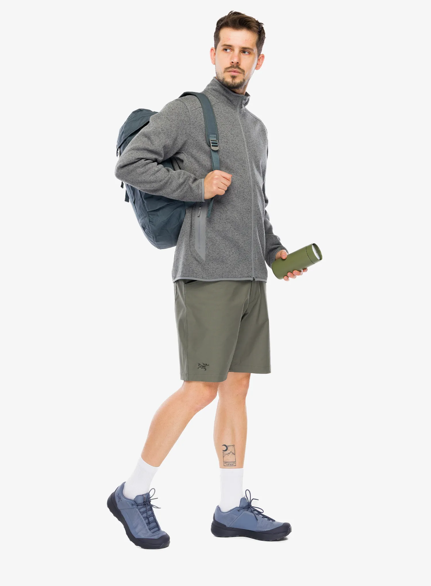 Mikina bez kapuce Arcteryx Covert Cardigan - cloud heather/void