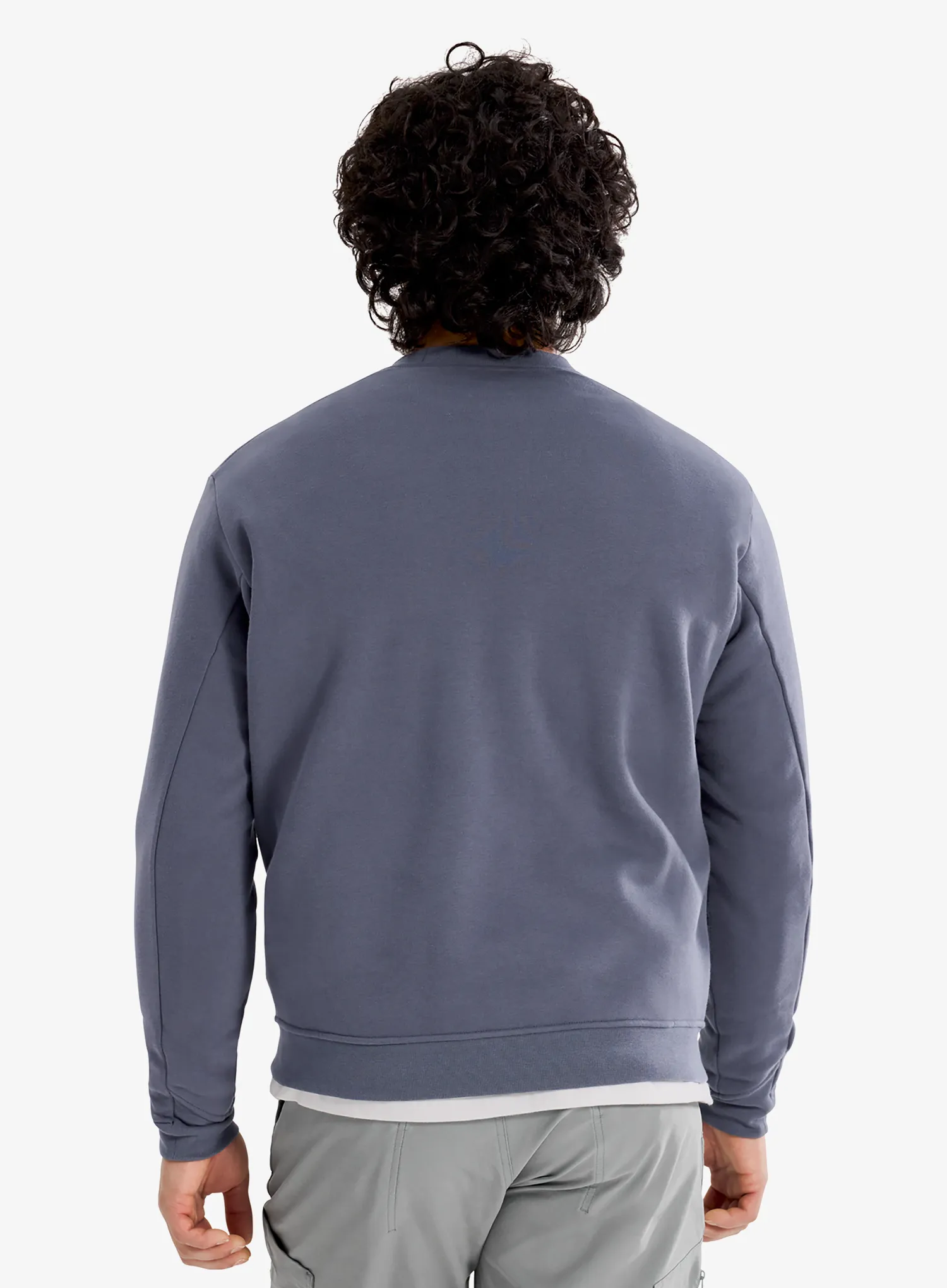 Mikina bez kapuce Arcteryx Emblem Fleece Crew - dk stratus
