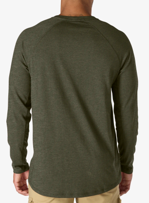 Mikina bez kapuce Carhartt Force Relaxed LS T-Shirt - basil heather