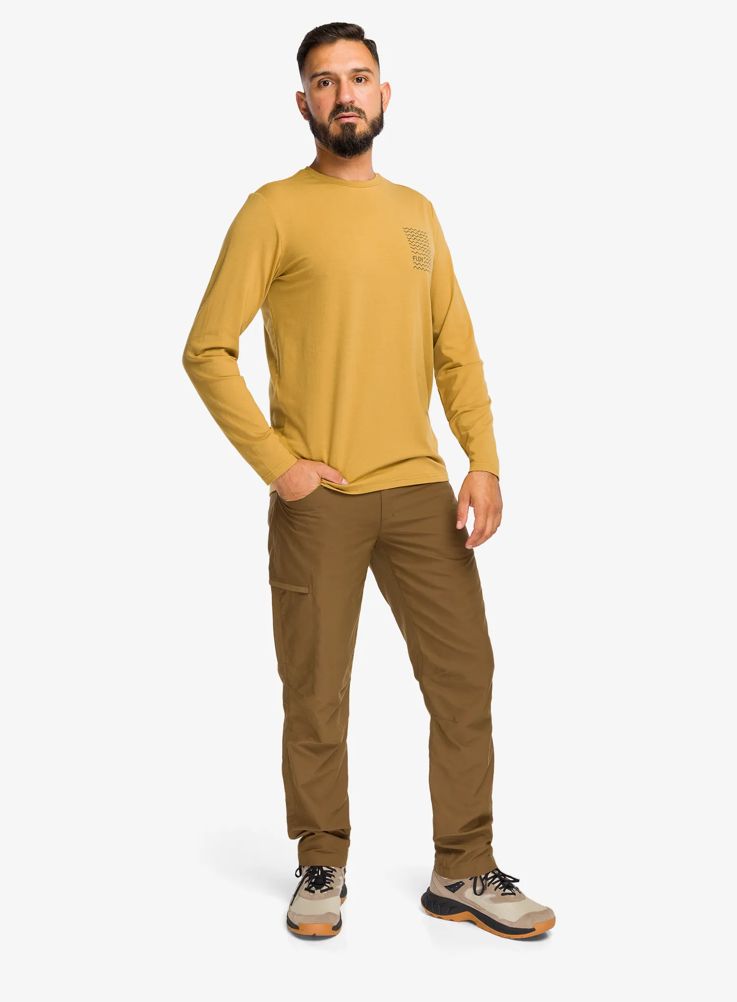 Mikina bez kapuce Flov Perris - light brown