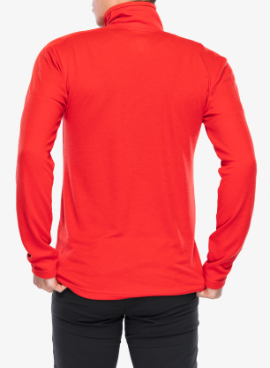 Mikina bez kapuce Helly Hansen HP 1/2 Zip Pullover 2.0 - alert red