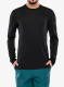 Mikina bez kapuce Icebreaker Merino 150 Ace LS Tee - black
