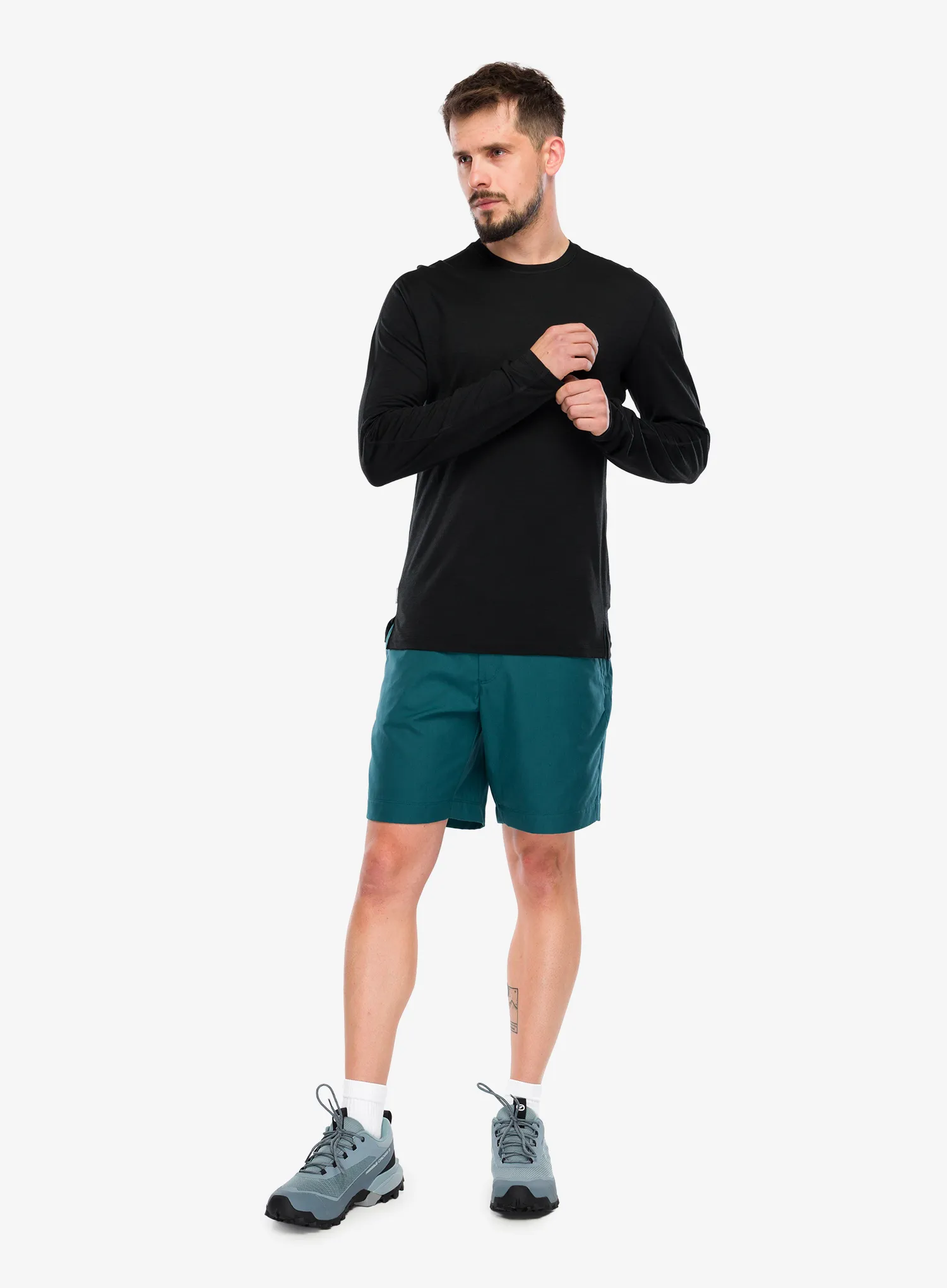 Mikina bez kapuce Icebreaker Merino 150 Ace LS Tee - black