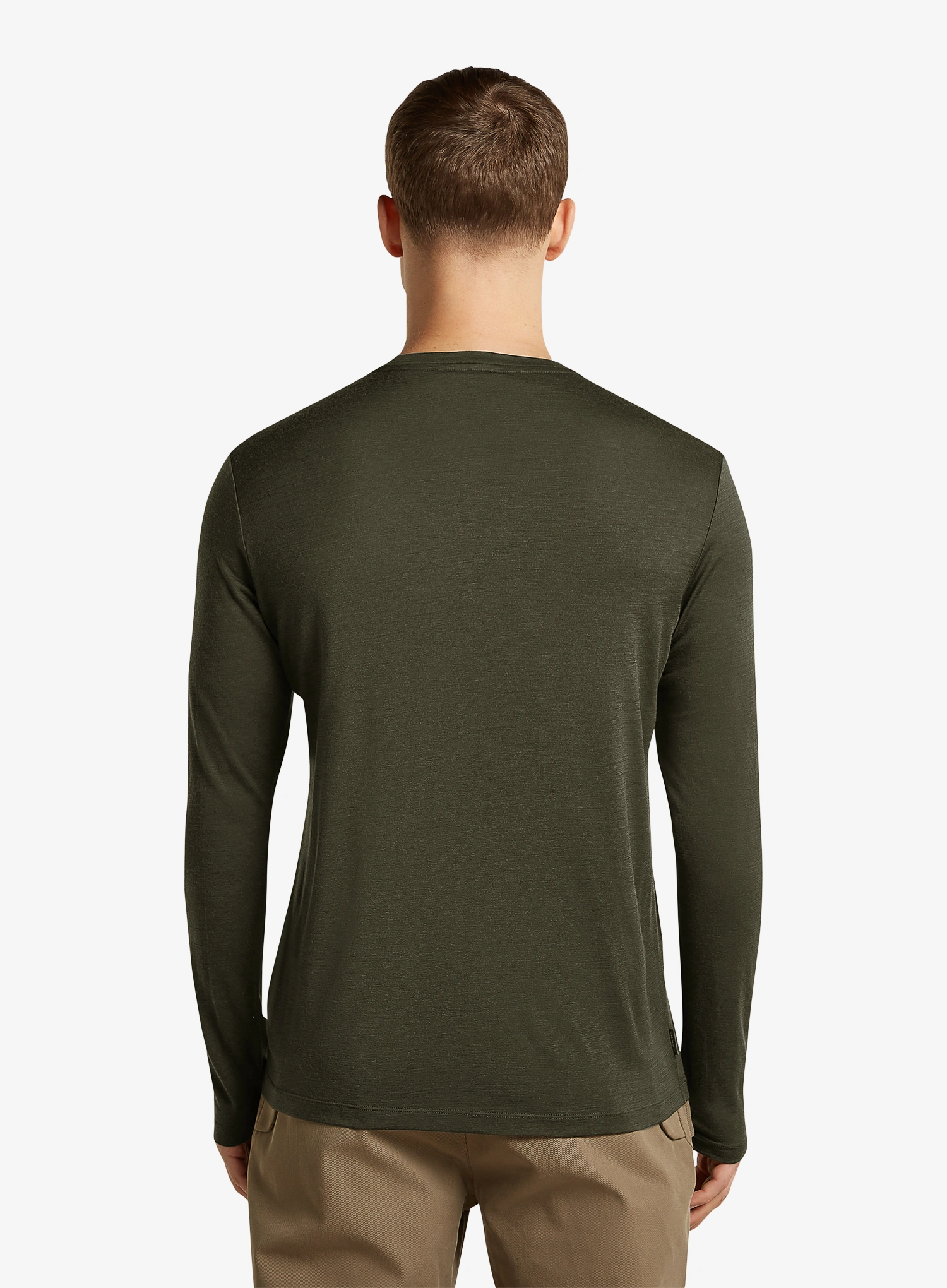 Mikina bez kapuce Icebreaker Merino 150 Tech Lite LS Tee Aoraki Explorer - dk loden