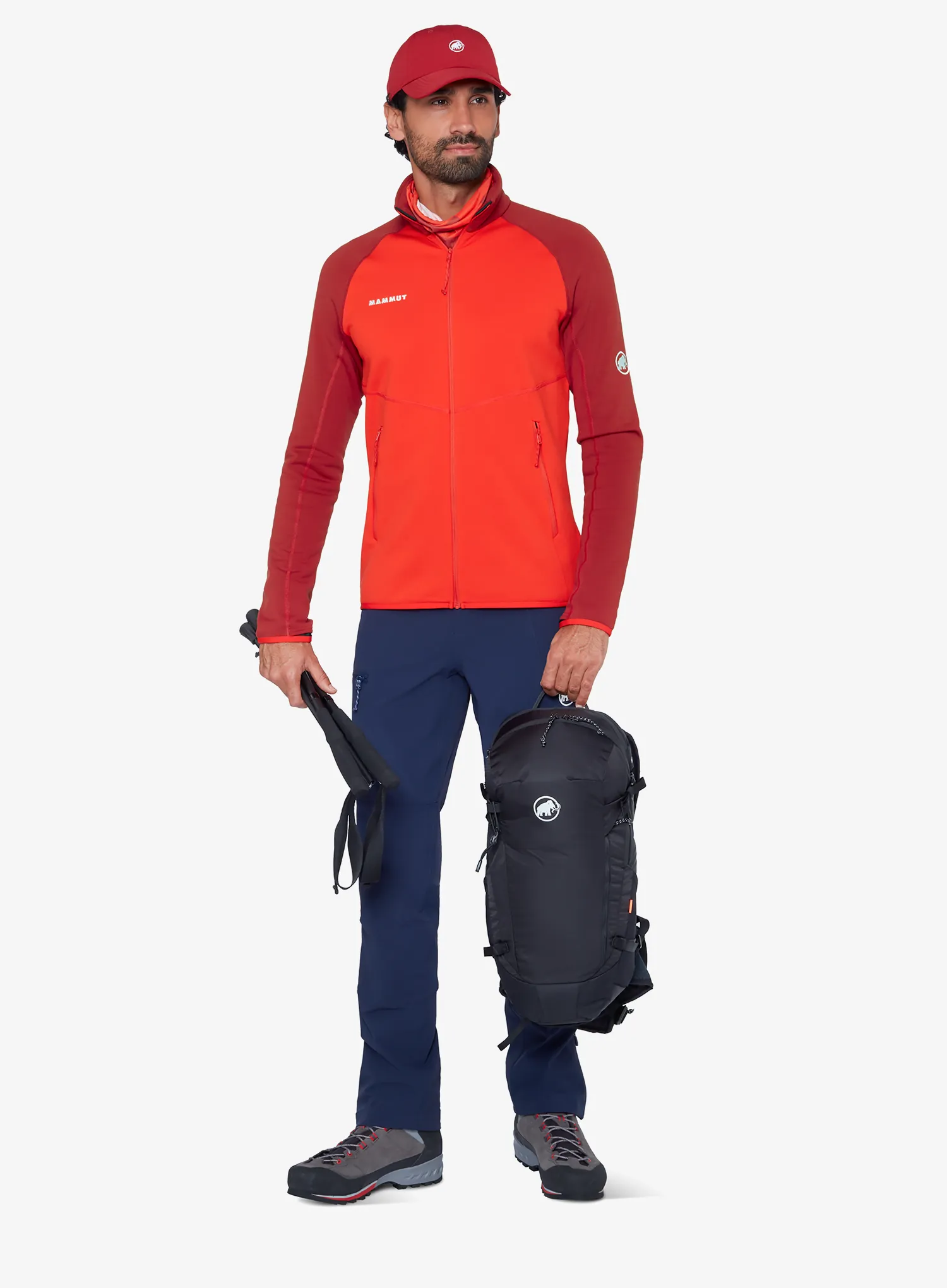 Mikina bez kapuce Mammut Aconcagua ML Jacket - red/dark red