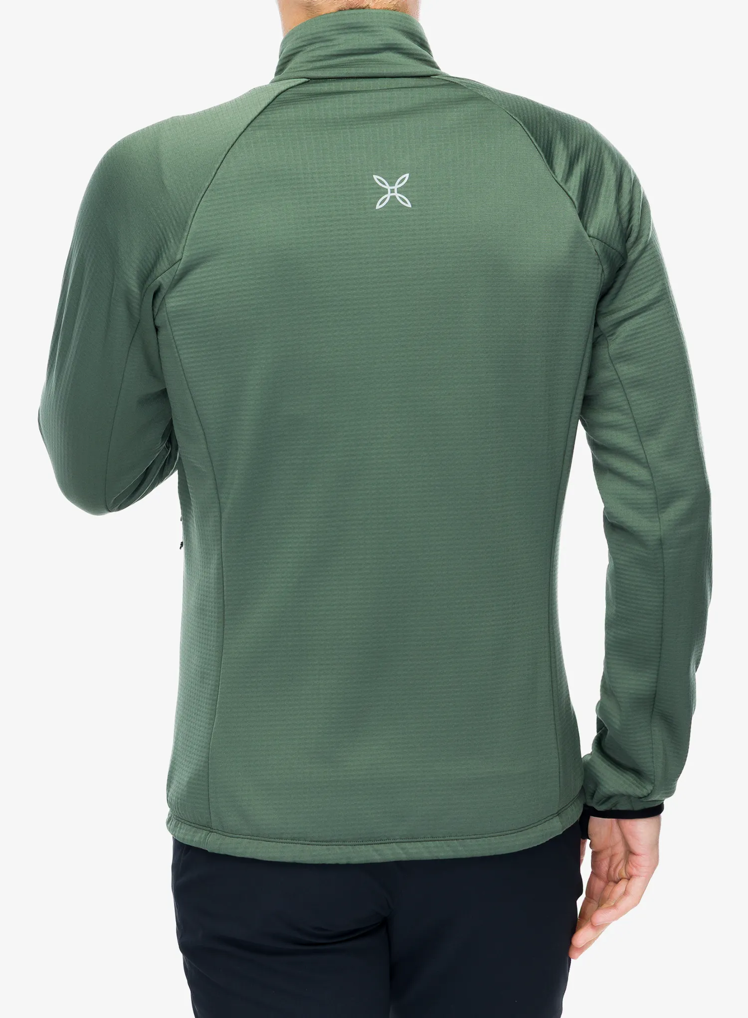 Mikina bez kapuce Montura Fadis Grid Maglia - sage green