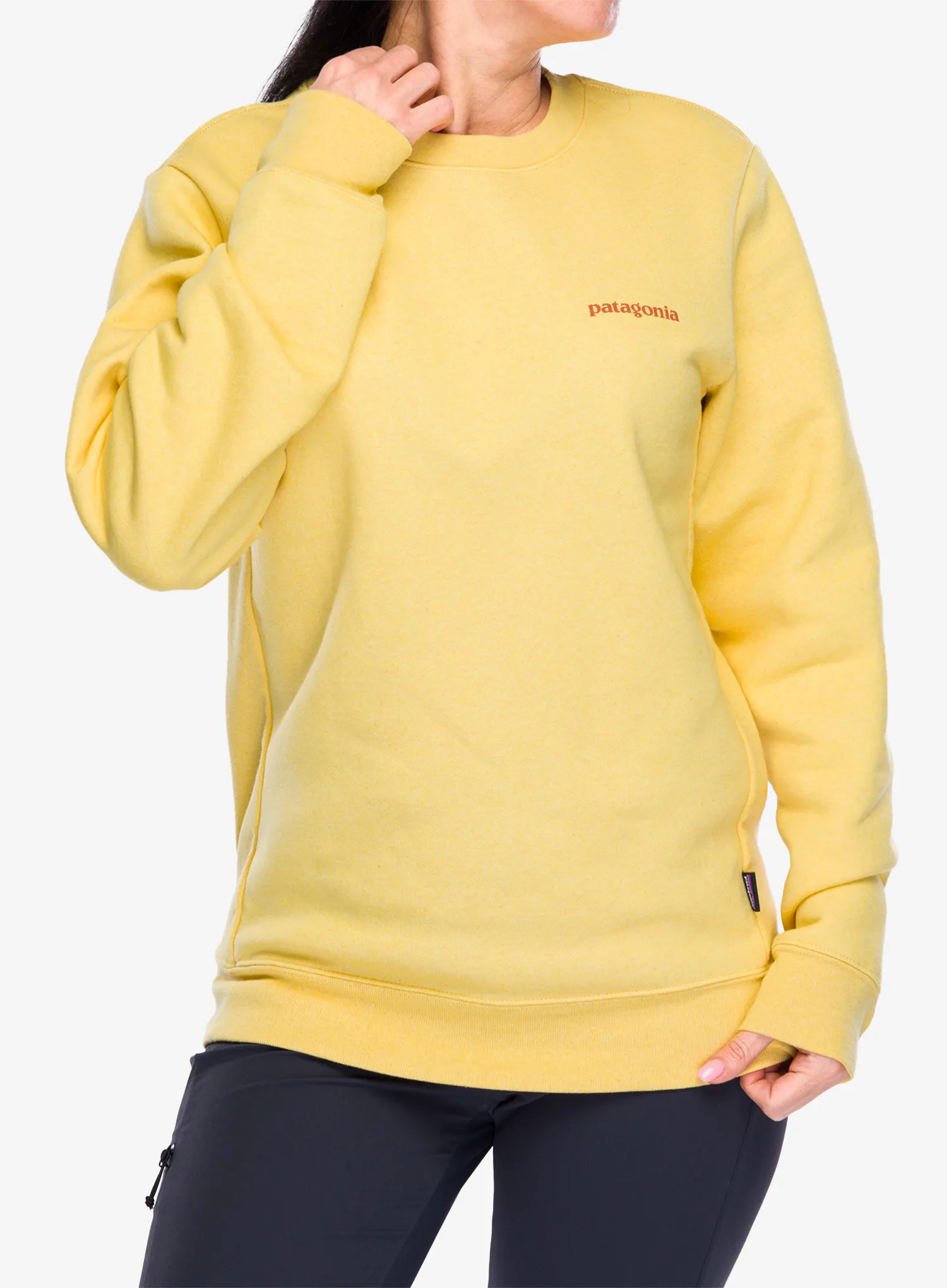 Mikina bez kapuce Patagonia Fitz Roy Icon Uprisal Crew Sweatshirt - milled yellow