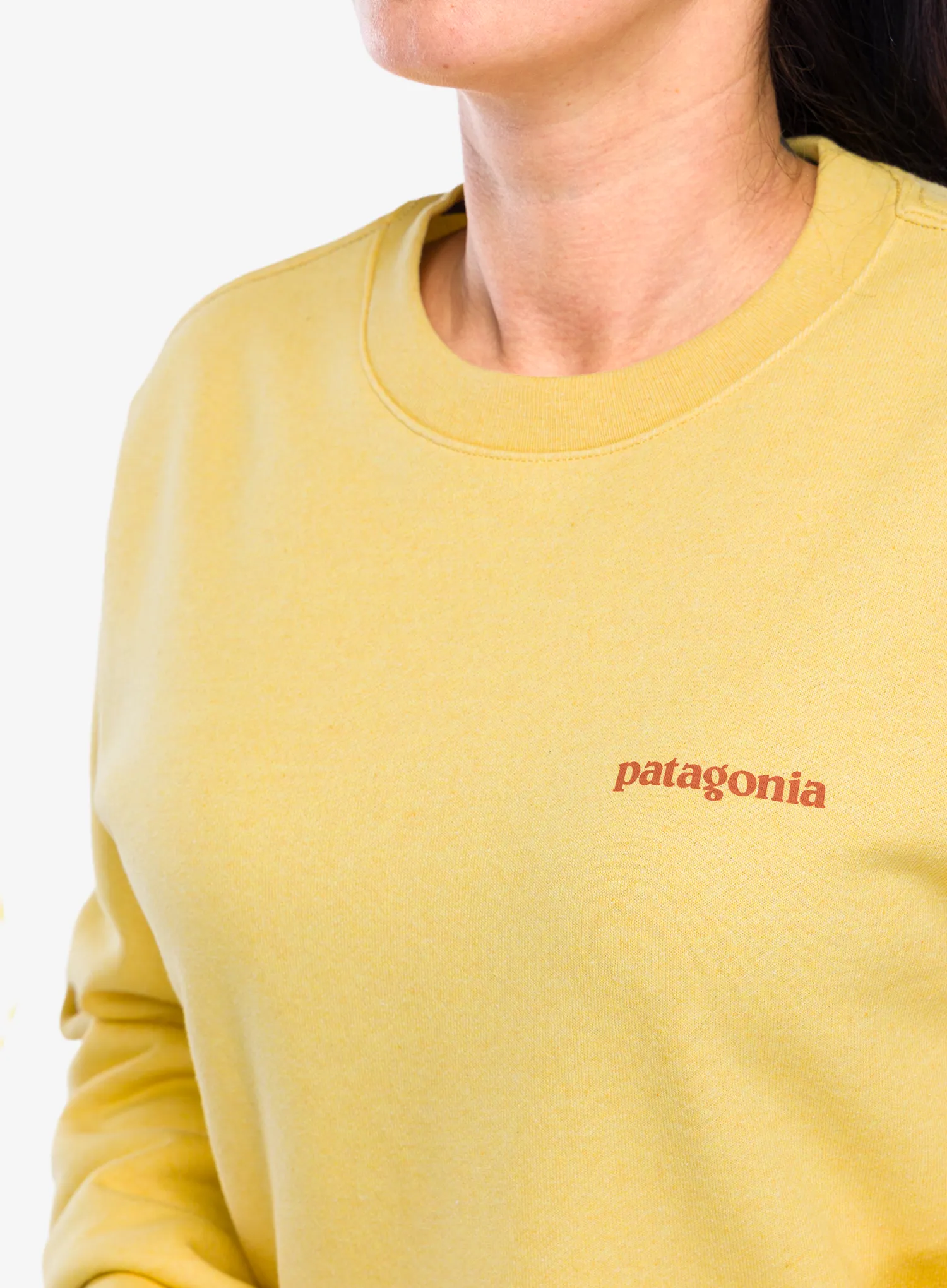 Mikina bez kapuce Patagonia Fitz Roy Icon Uprisal Crew Sweatshirt - milled yellow