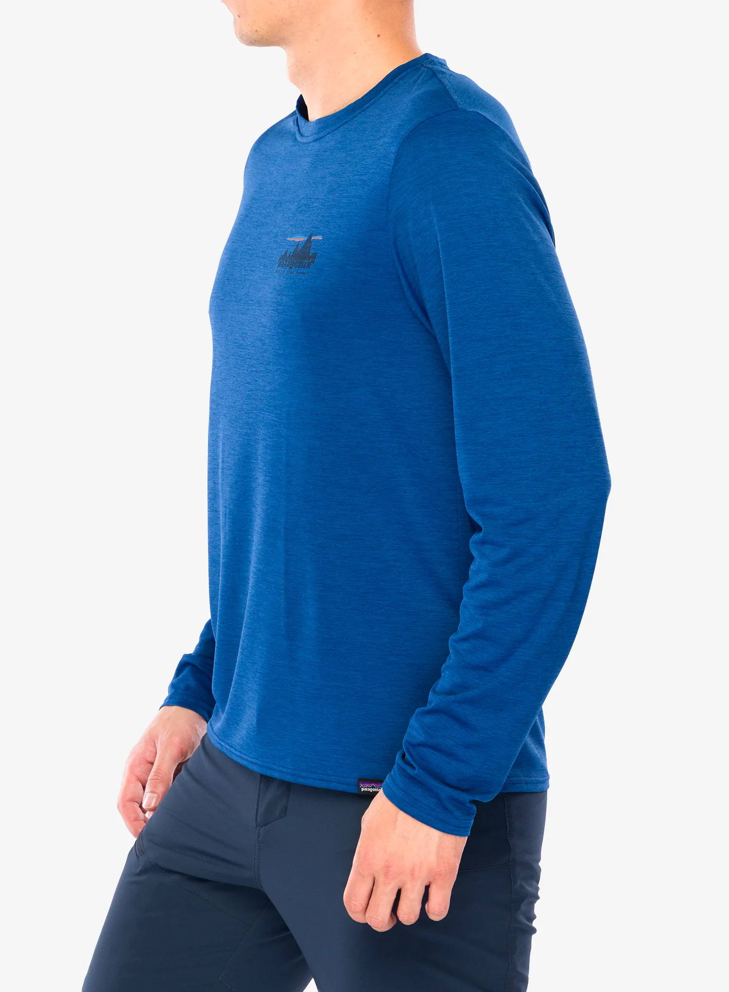 Mikina bez kapuce Patagonia L/S Cap Cool Daily Graphic Shirt - 73 skyline/clement blue x-dye