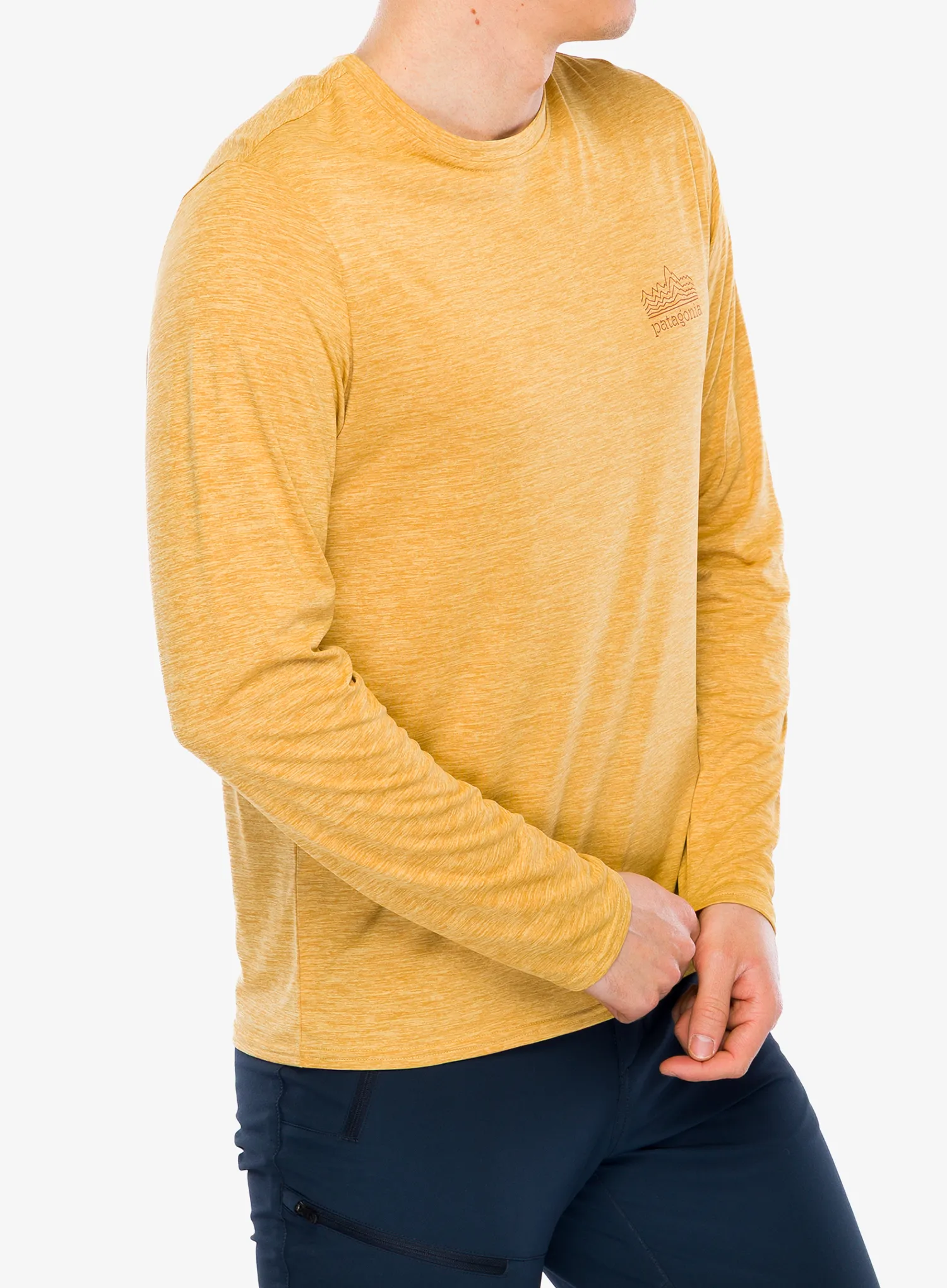 Mikina bez kapuce Patagonia L/S Cap Cool Daily Graphic Shirt - strataspire/beeswax tan