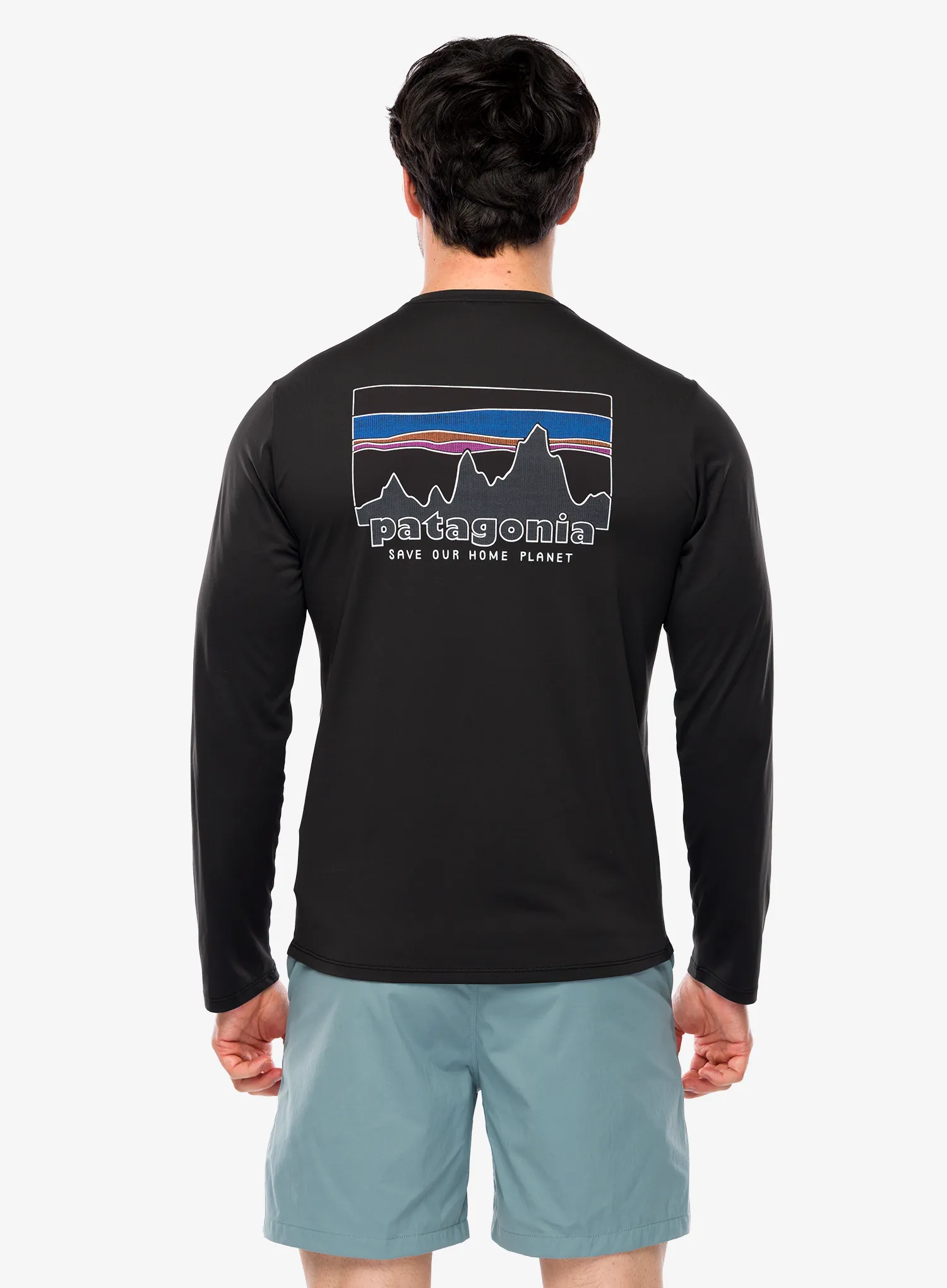 Mikina bez kapuce Patagonia L/S Cap Cool Daily Shirt 73 Skyline - black