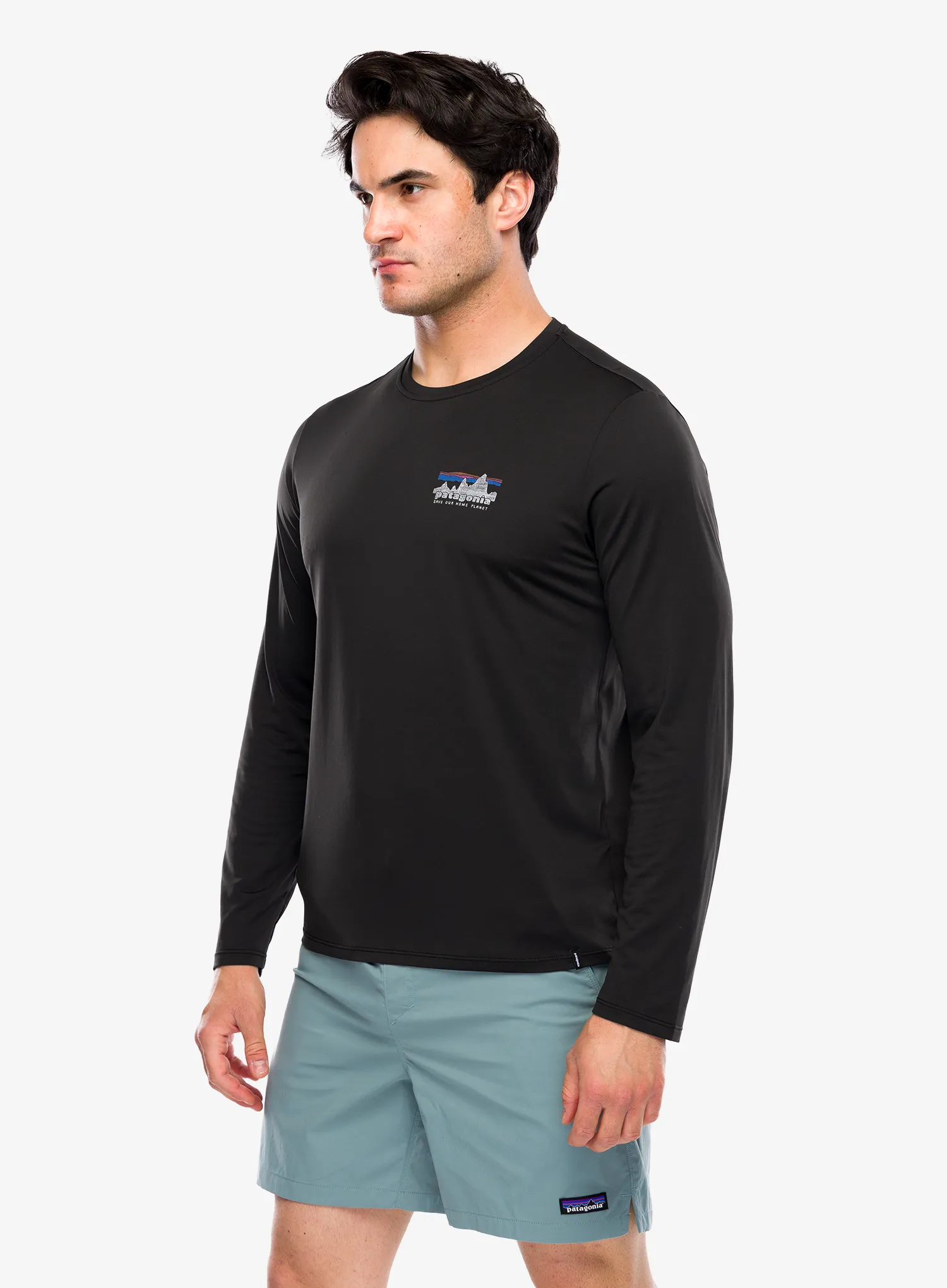 Mikina bez kapuce Patagonia L/S Cap Cool Daily Shirt 73 Skyline - black