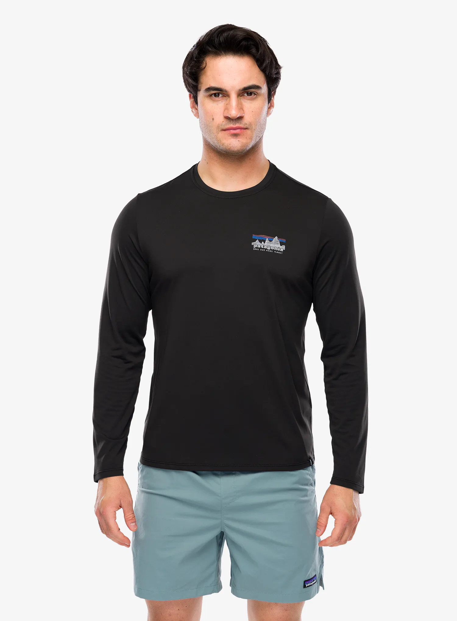 Mikina bez kapuce Patagonia L/S Cap Cool Daily Shirt 73 Skyline - black