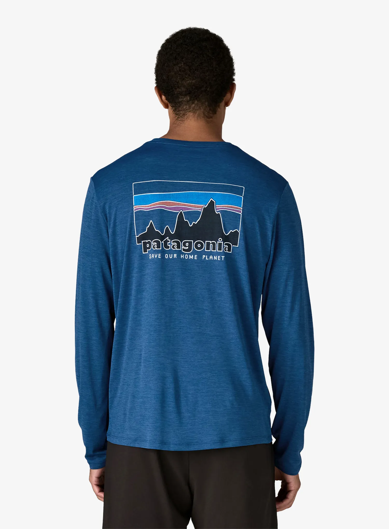 Mikina bez kapuce Patagonia L/S Cap Cool Daily Shirt 73 Skyline - c.blue/light clement ble x-dye
