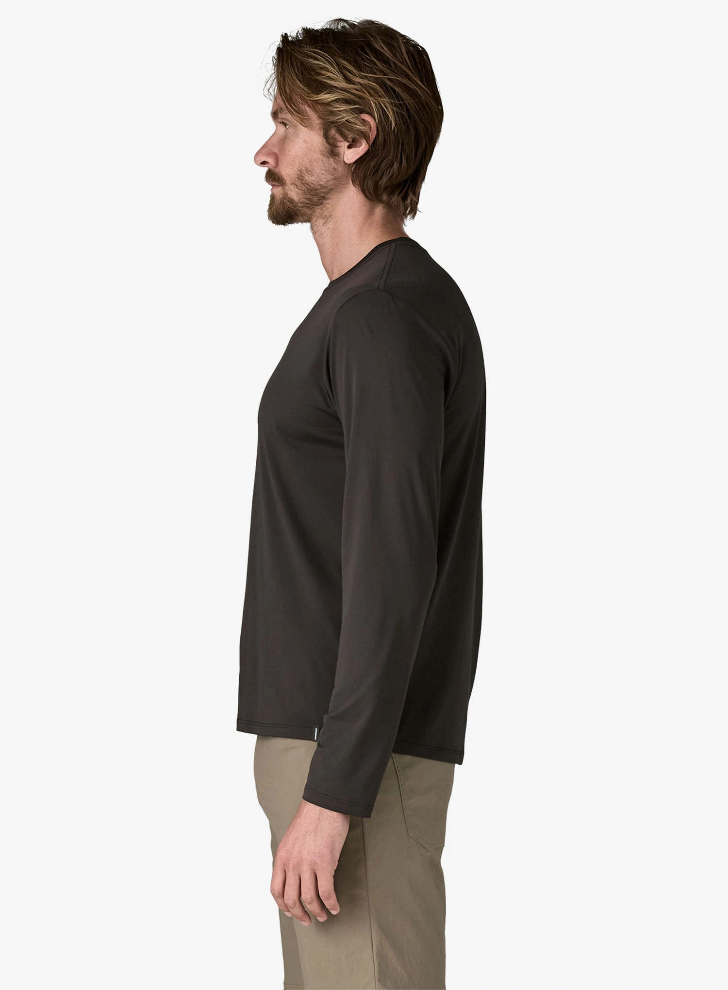Mikina bez kapuce Patagonia L/S Cap Cool Daily Shirt - black