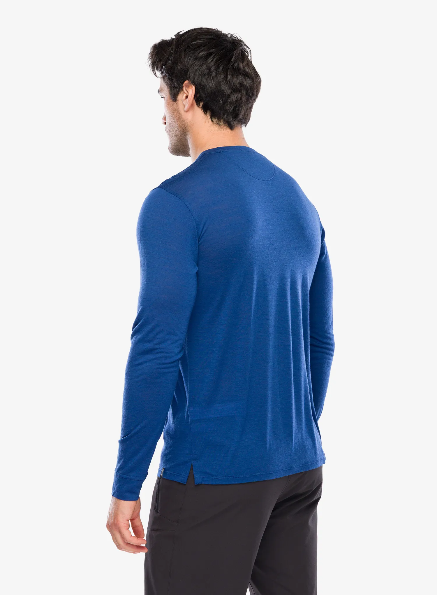 Mikina bez kapuce Patagonia L/S Cap Cool Merino Graphic Shirt - heritage header/clement blue