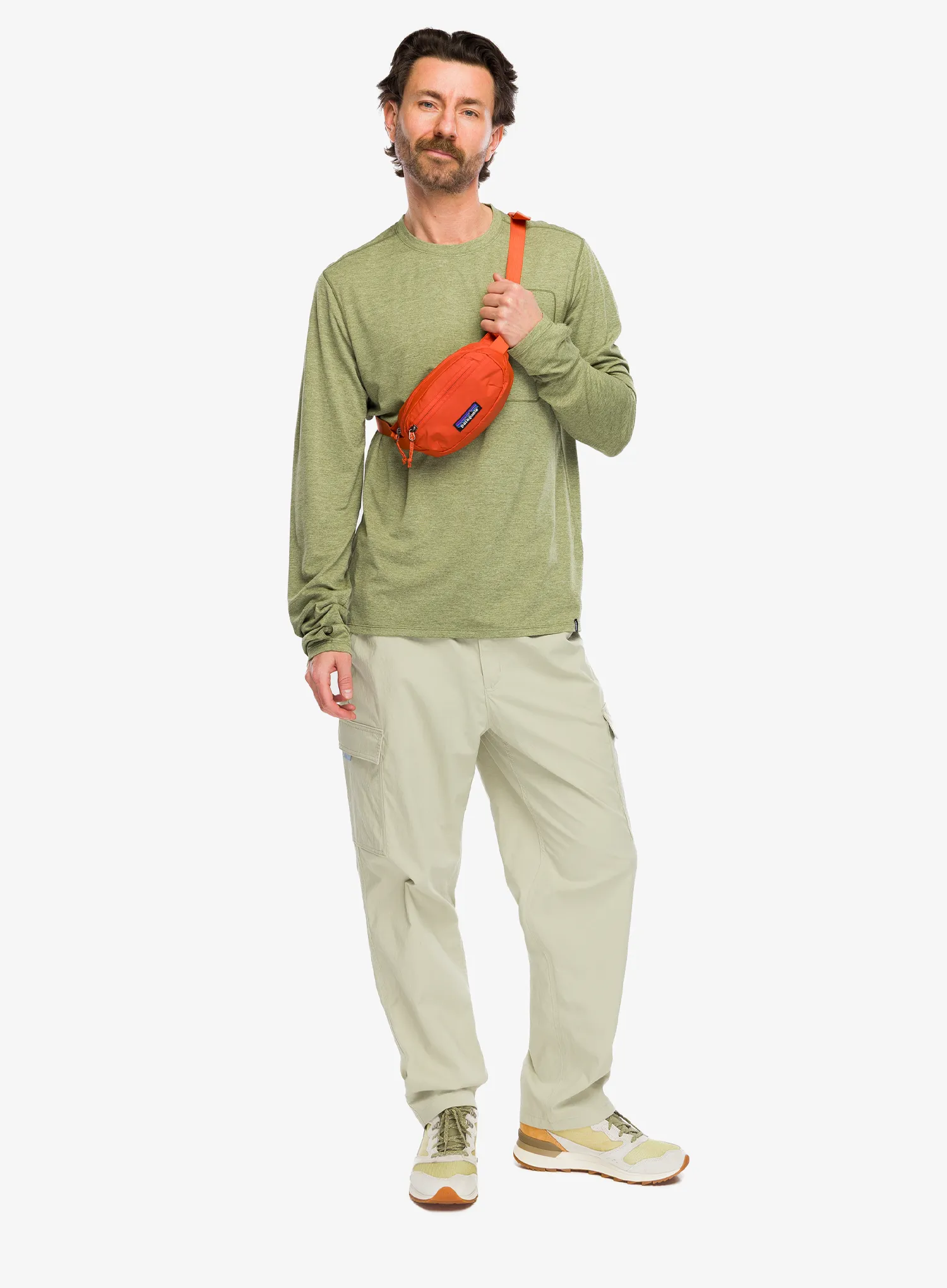 Mikina bez kapuce Patagonia L/S Cap Cool Sun Shirt - caper green/buckhorn grn x-dye