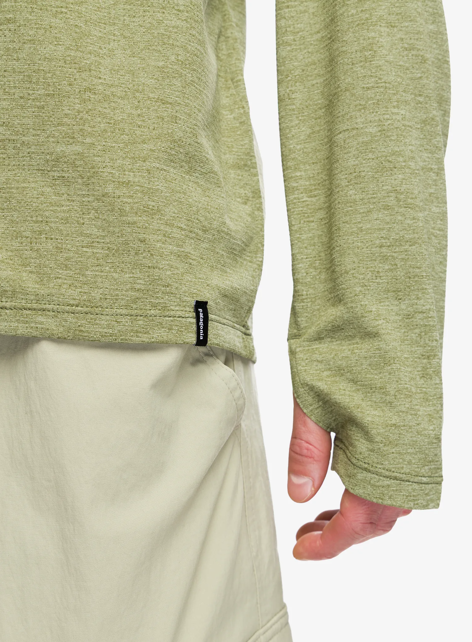 Mikina bez kapuce Patagonia L/S Cap Cool Sun Shirt - caper green/buckhorn grn x-dye