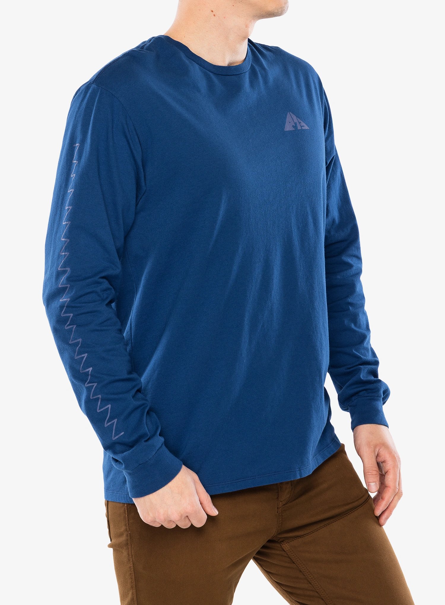 Mikina bez kapuce Patagonia L/S Driftways Organic T-Shirt - clement blue