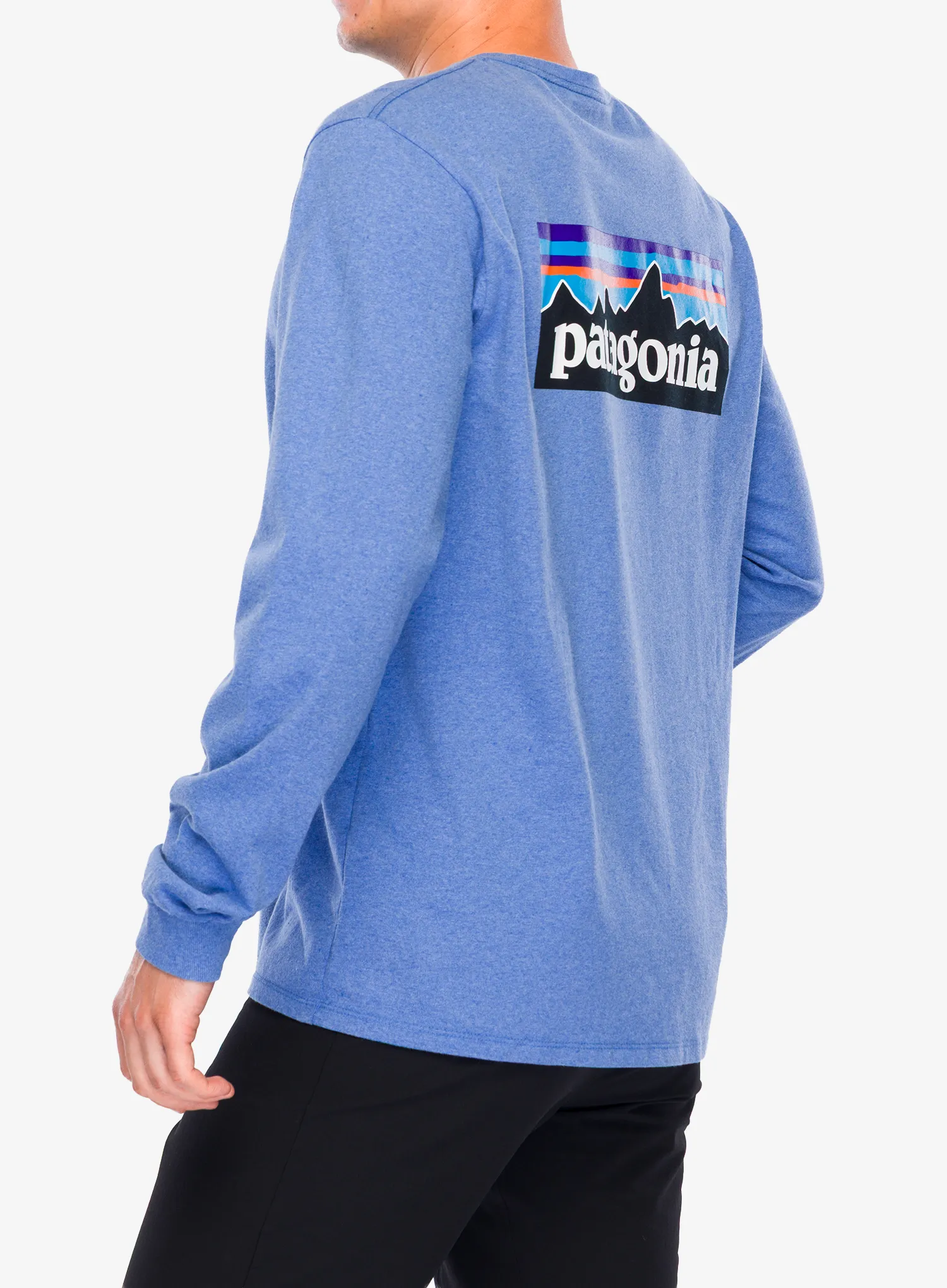 Mikina bez kapuce Patagonia L/S P-6 Logo Responsibili-Tee - abundant blue