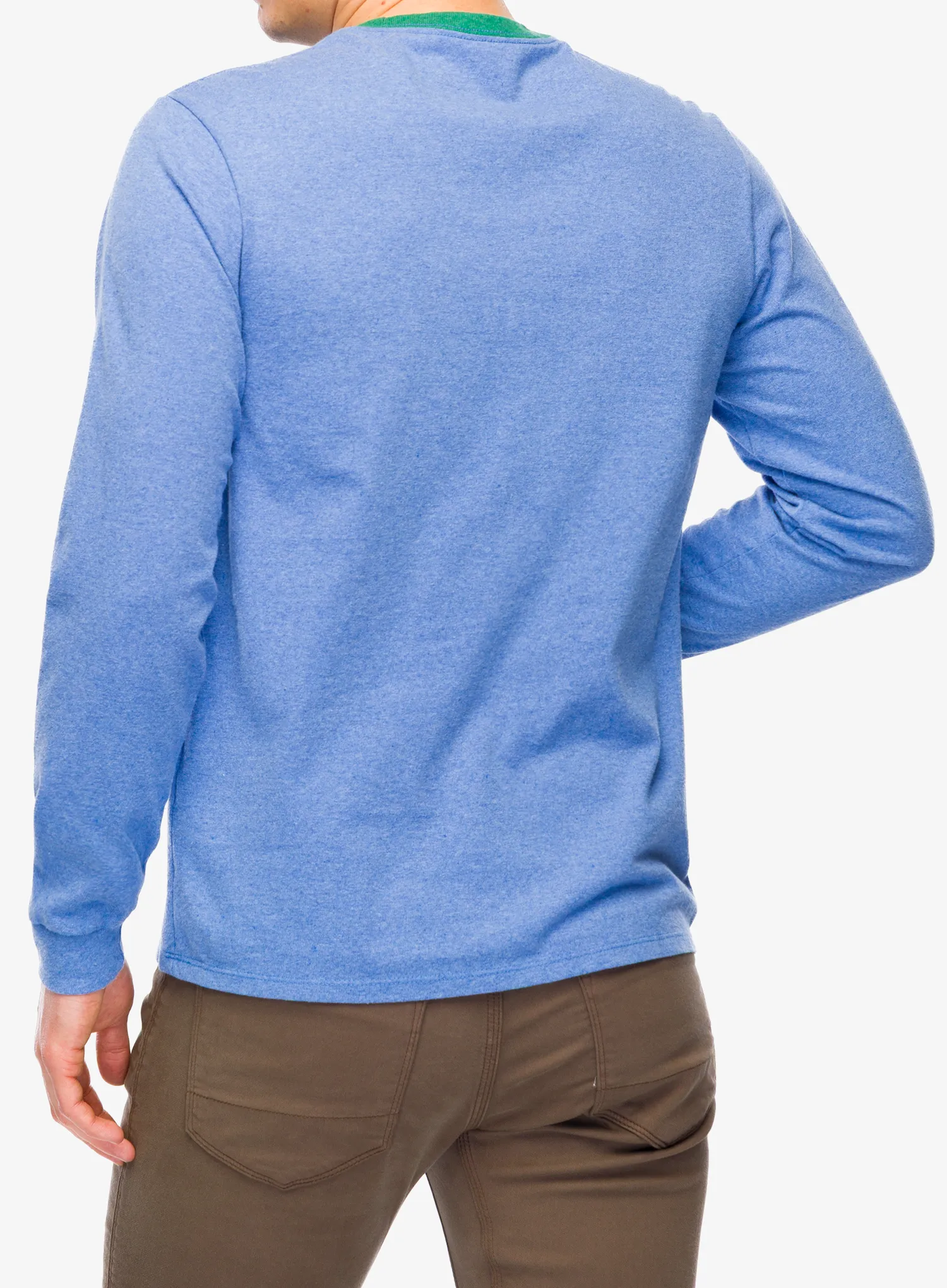 Mikina bez kapuce Patagonia L/S Shop Sticker Pocket Responsibili-Tee - abundant blue