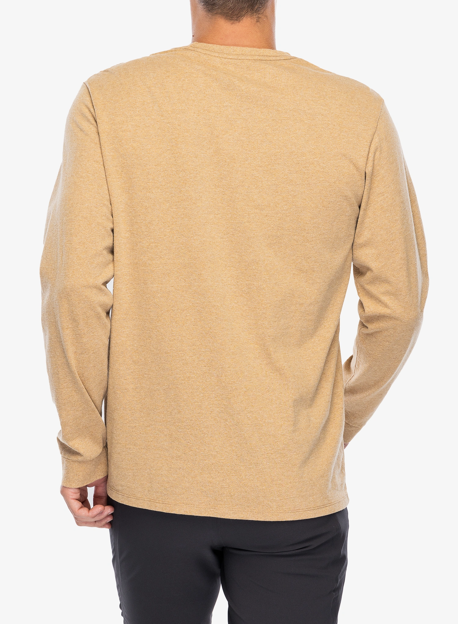 Mikina bez kapuce Patagonia L/S Shop Sticker Pocket Responsibili-Tee - talon gold