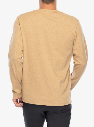 Mikina bez kapuce Patagonia L/S Shop Sticker Pocket Responsibili-Tee - talon gold
