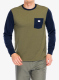 Mikina bez kapuce Patagonia L/S Shop Sticker Pocket Responsibili-Tee - tent green