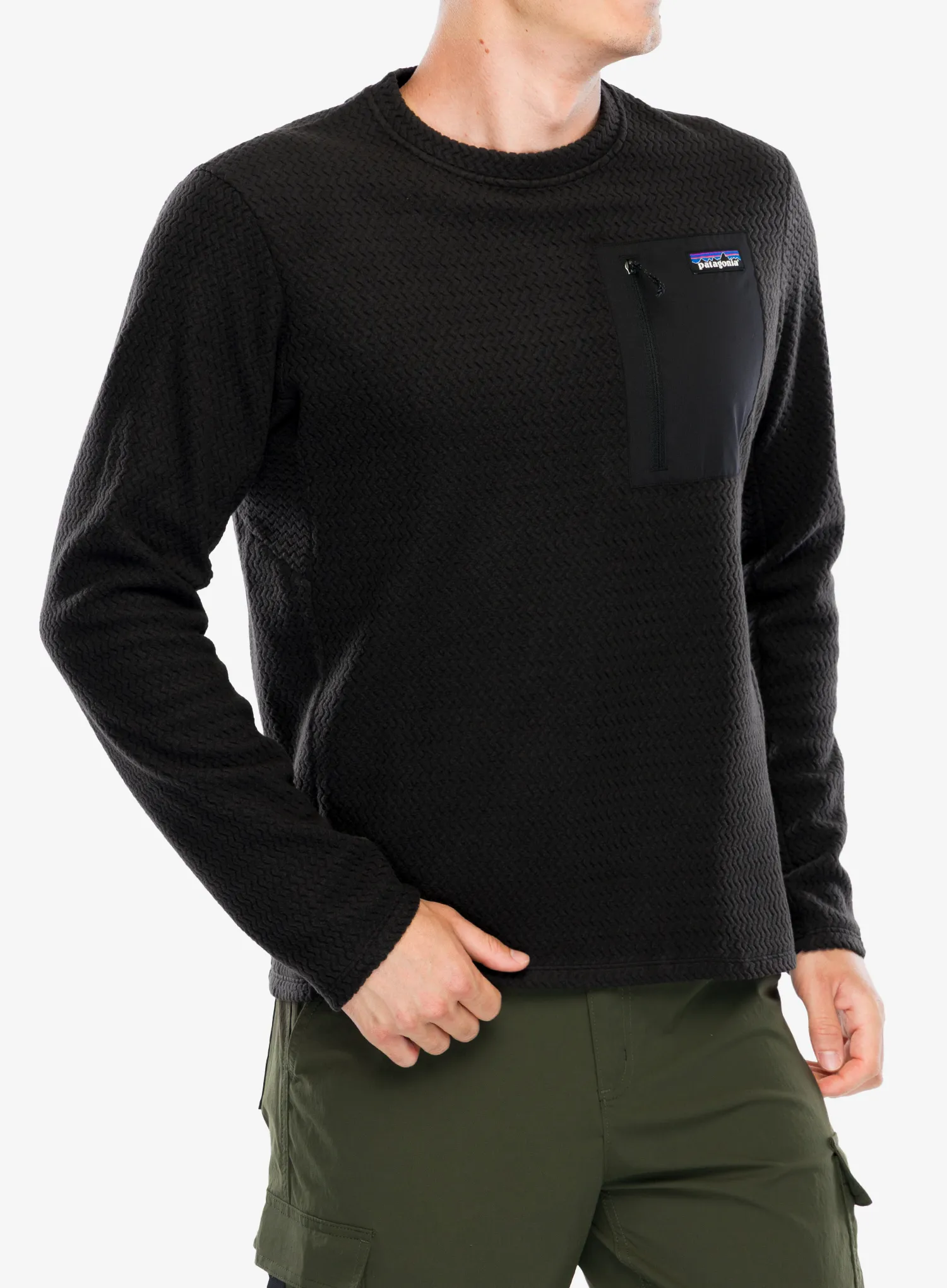 Mikina bez kapuce Patagonia R1 Air Crew - black