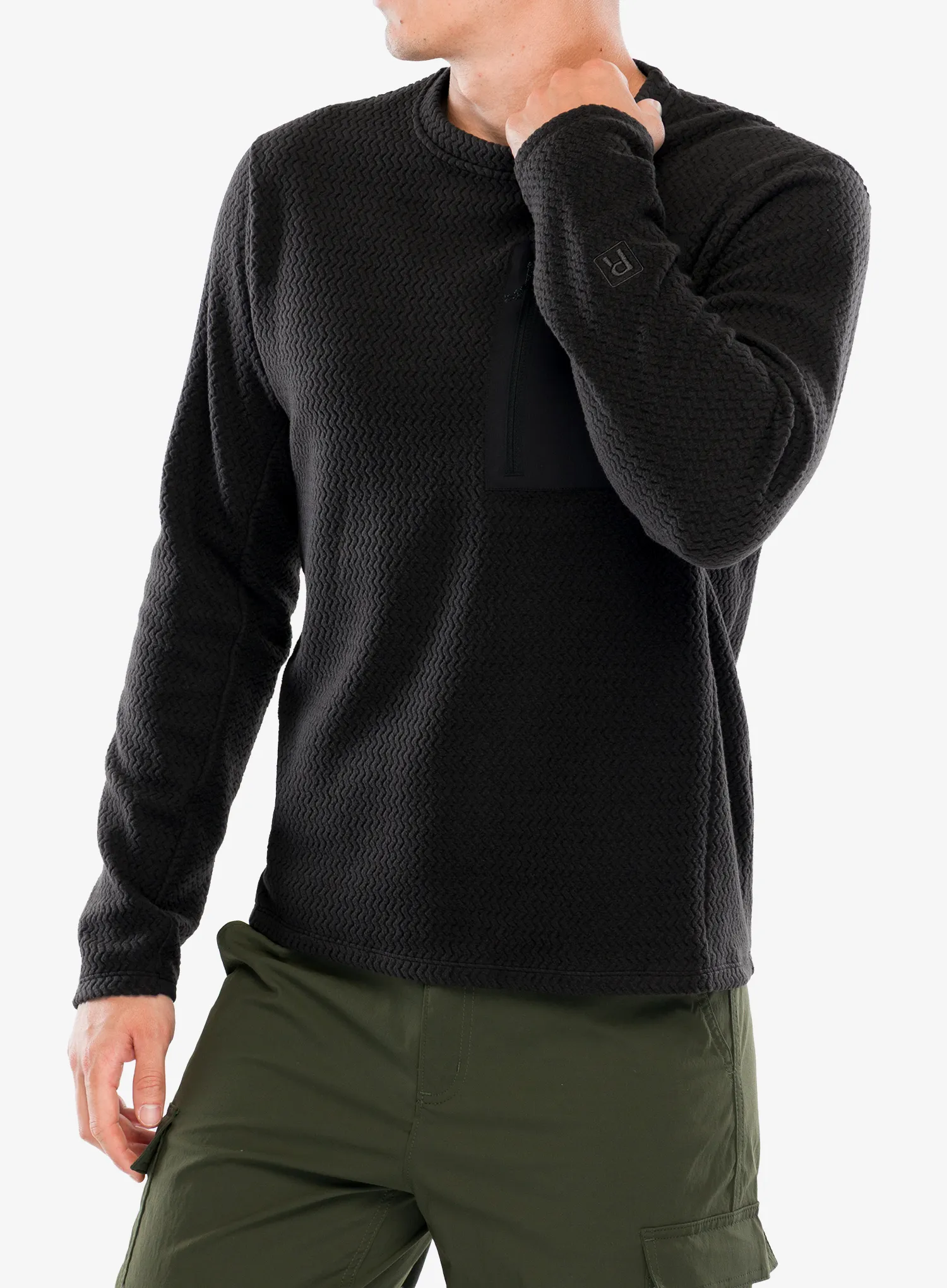 Mikina bez kapuce Patagonia R1 Air Crew - black