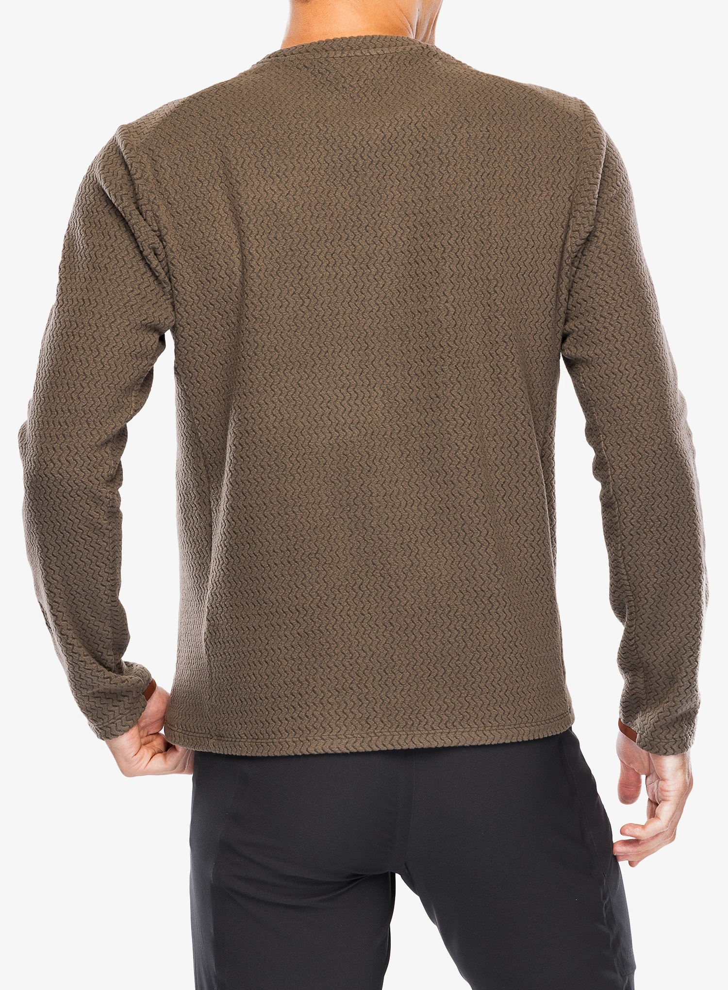 Mikina bez kapuce Patagonia R1 Air Crew - marlow brown