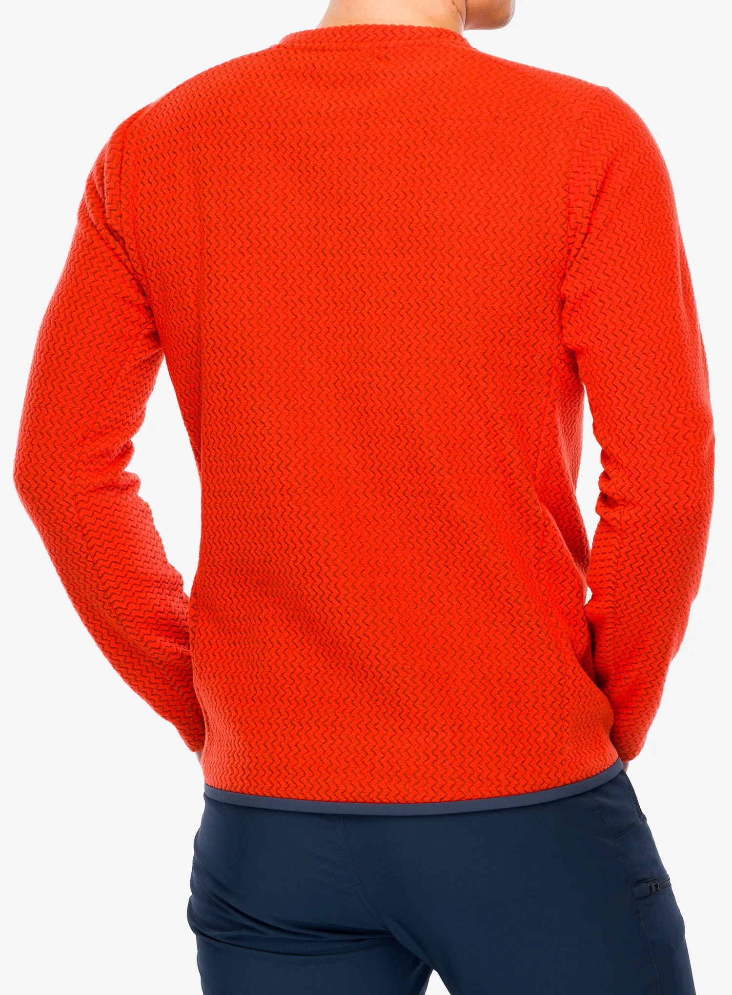 Mikina bez kapuce Patagonia R1 Air Crew - pollinator orange