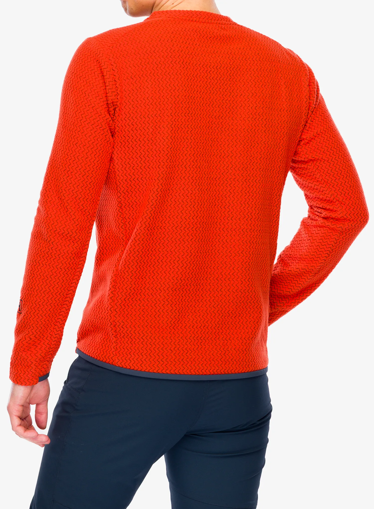 Mikina bez kapuce Patagonia R1 Air Crew - pollinator orange