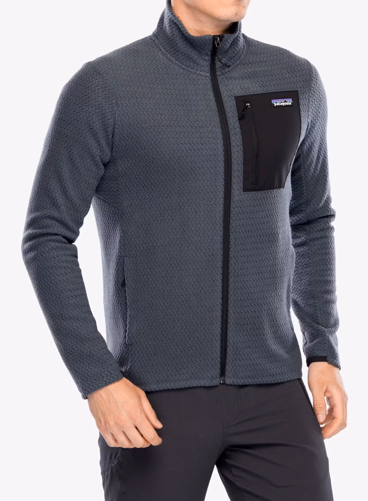 Mikina bez kapuce Patagonia R1 Air Jacket - smolder blue