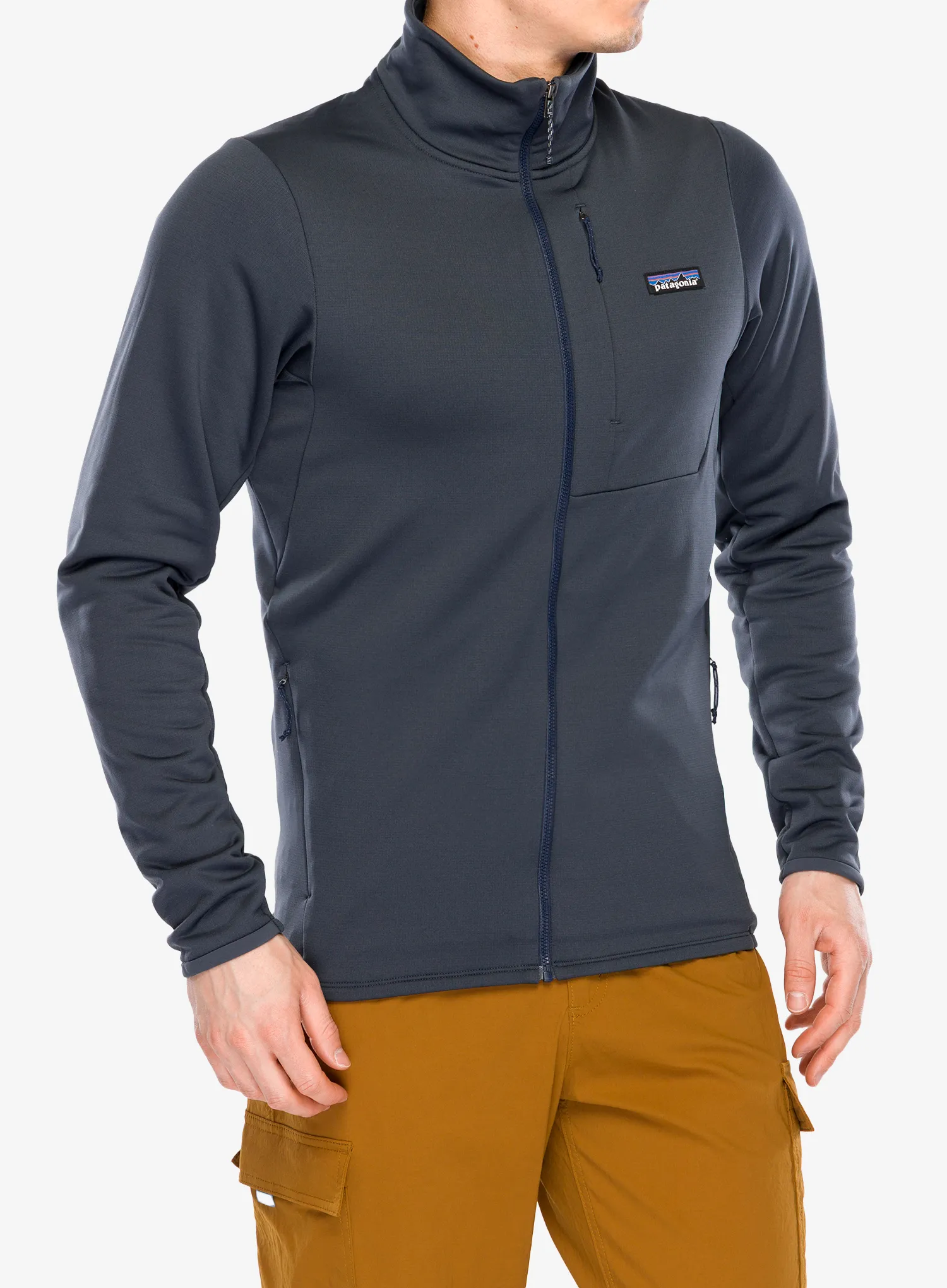 Mikina bez kapuce Patagonia R1 Thermal Jacket - smolder blue