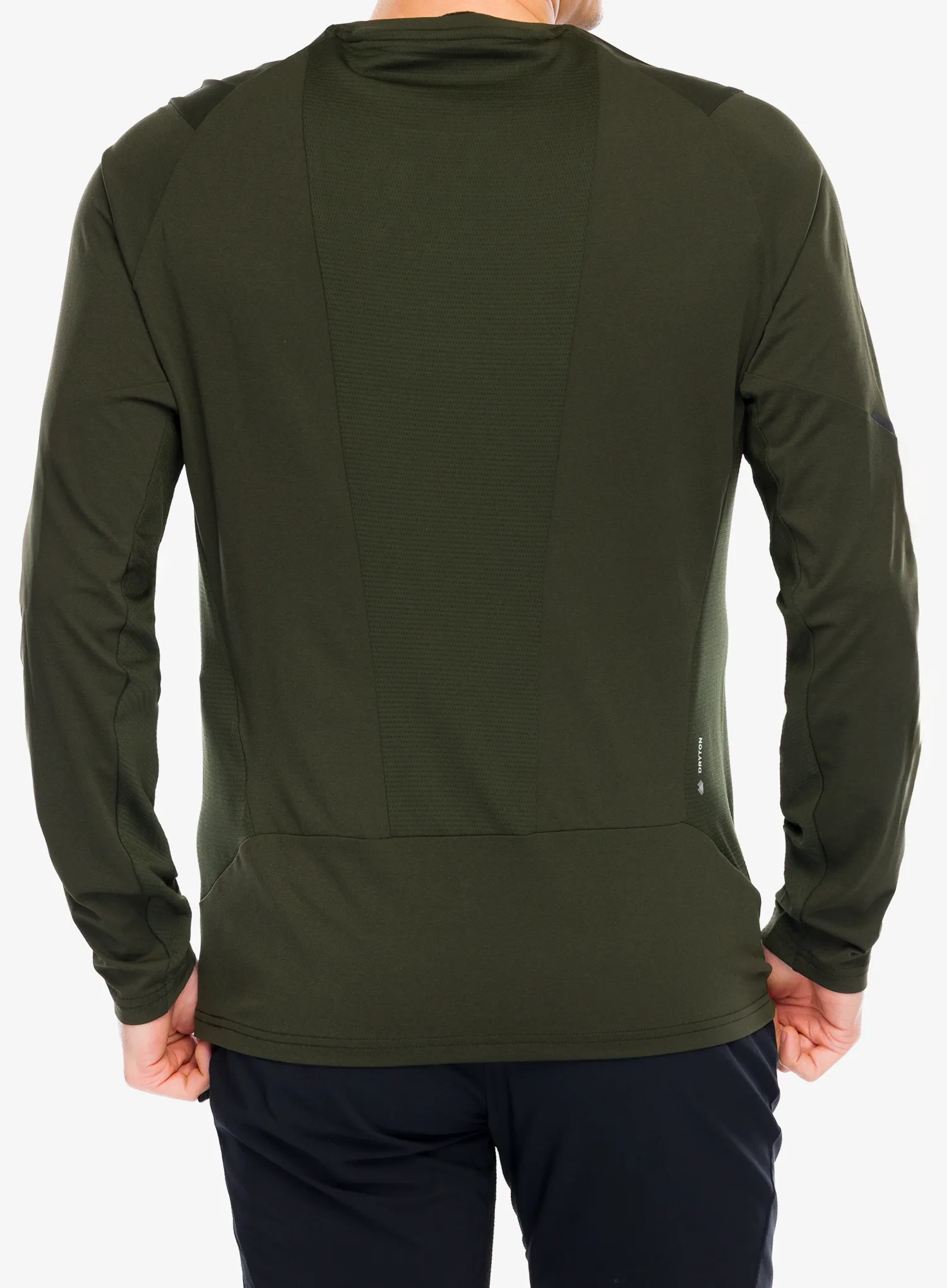 Mikina bez kapuce Salewa Pedroc Dry L/S Tee - dark olive
